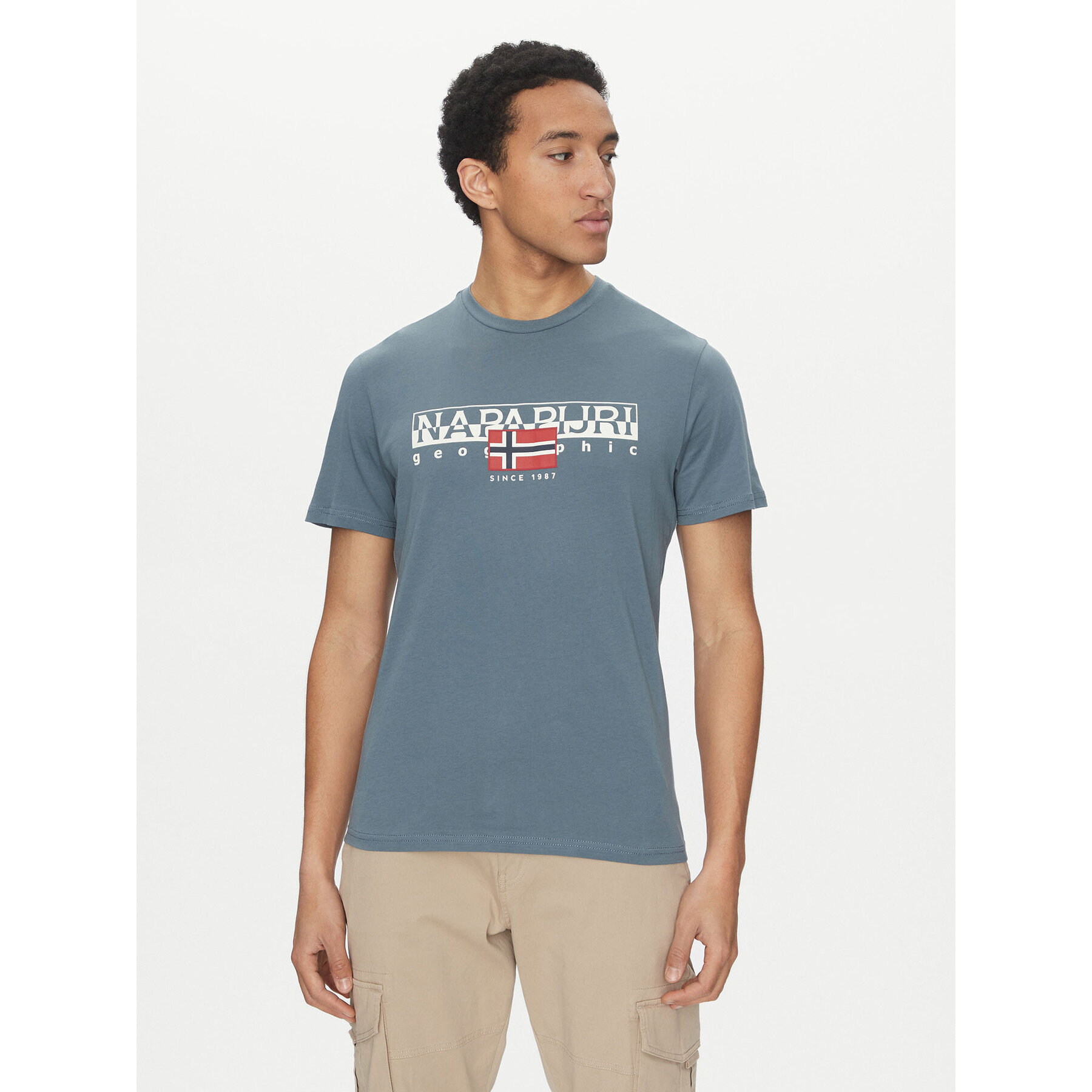 Napapijri T-Shirt S-Aylmer NP0A4HTO Πράσινο Regular Fit