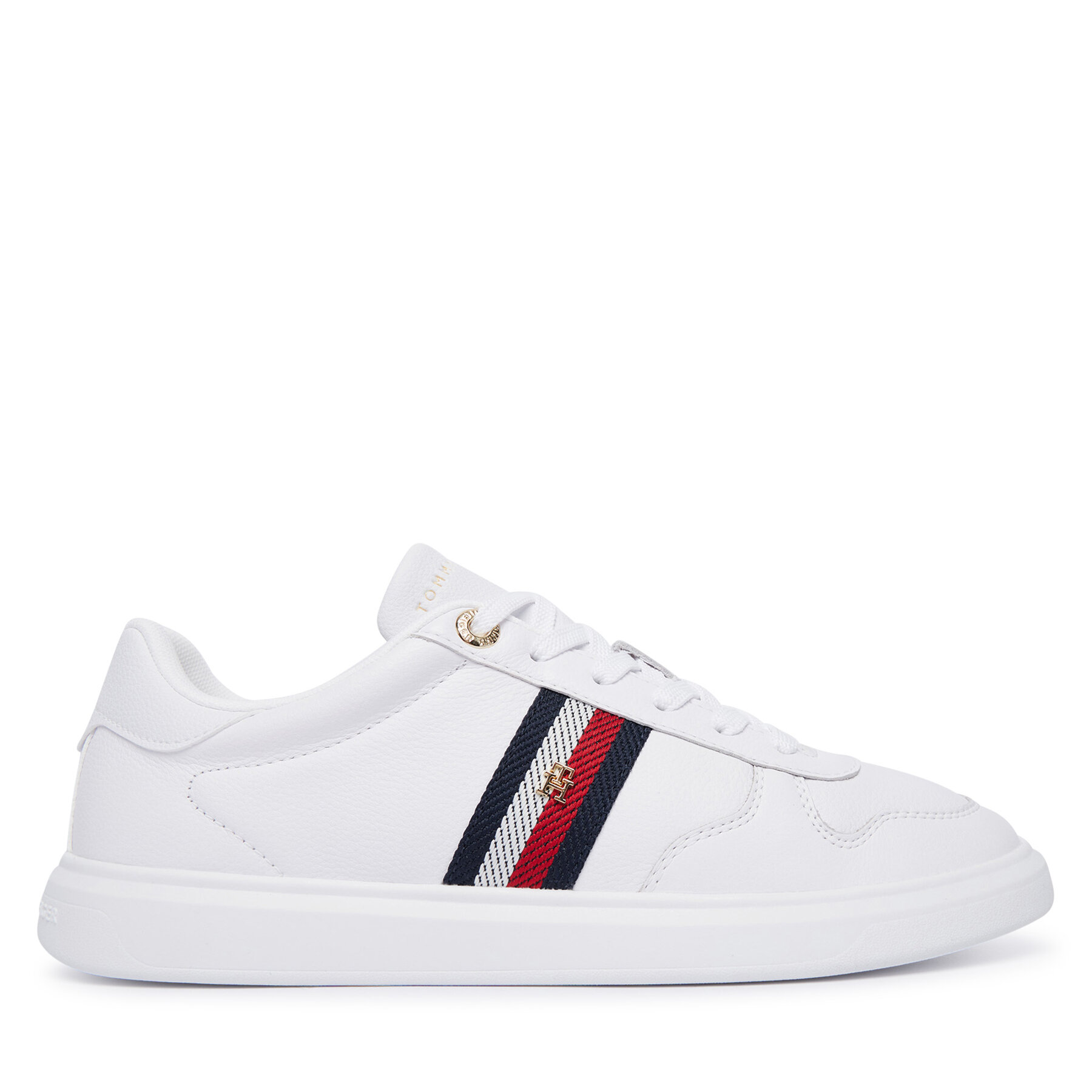 Sneakers Tommy Hilfiger Icon Court Light Webbing FW0FW09602 Alb