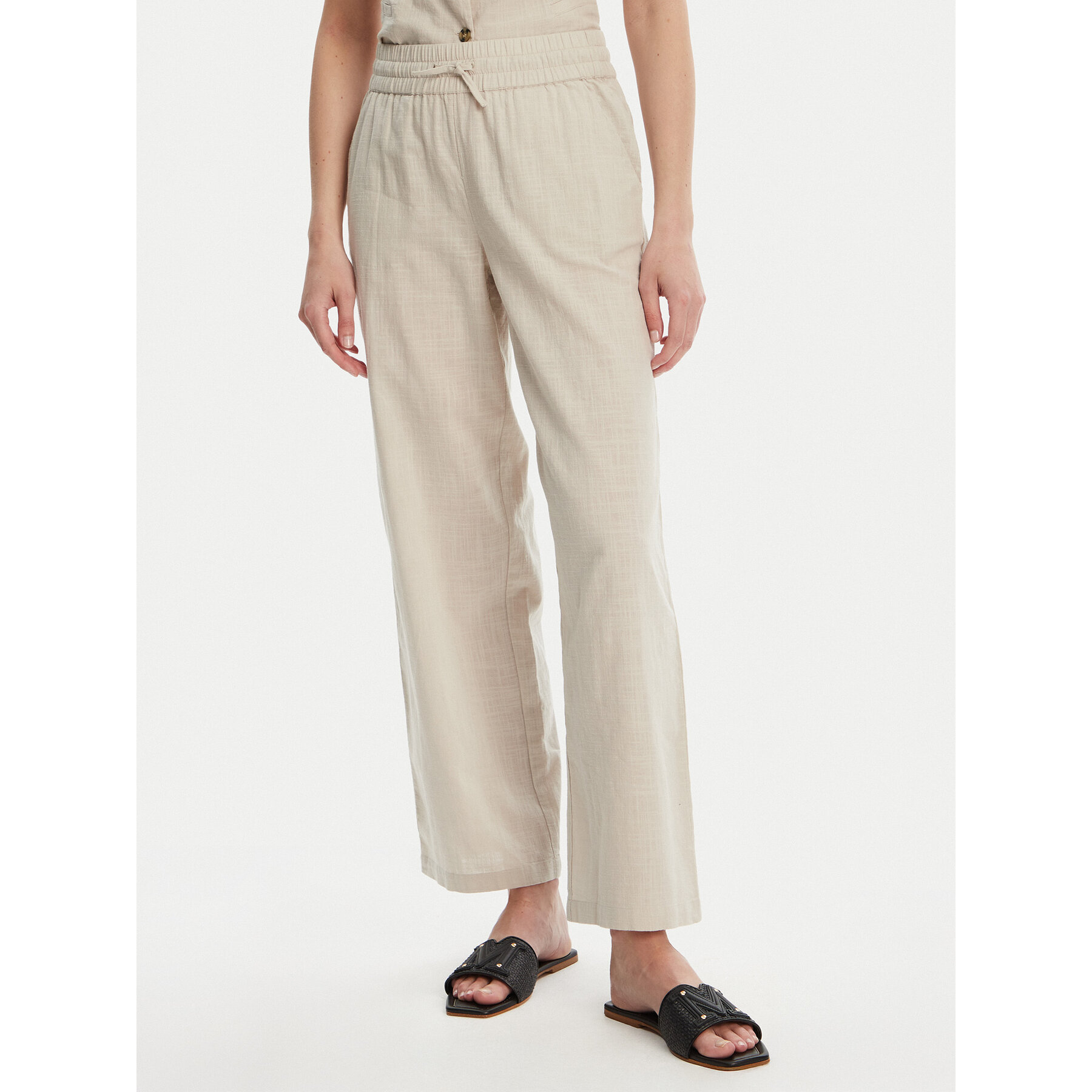 Vero Moda Stoffhose Caia 10333796 Beige Wide Leg
