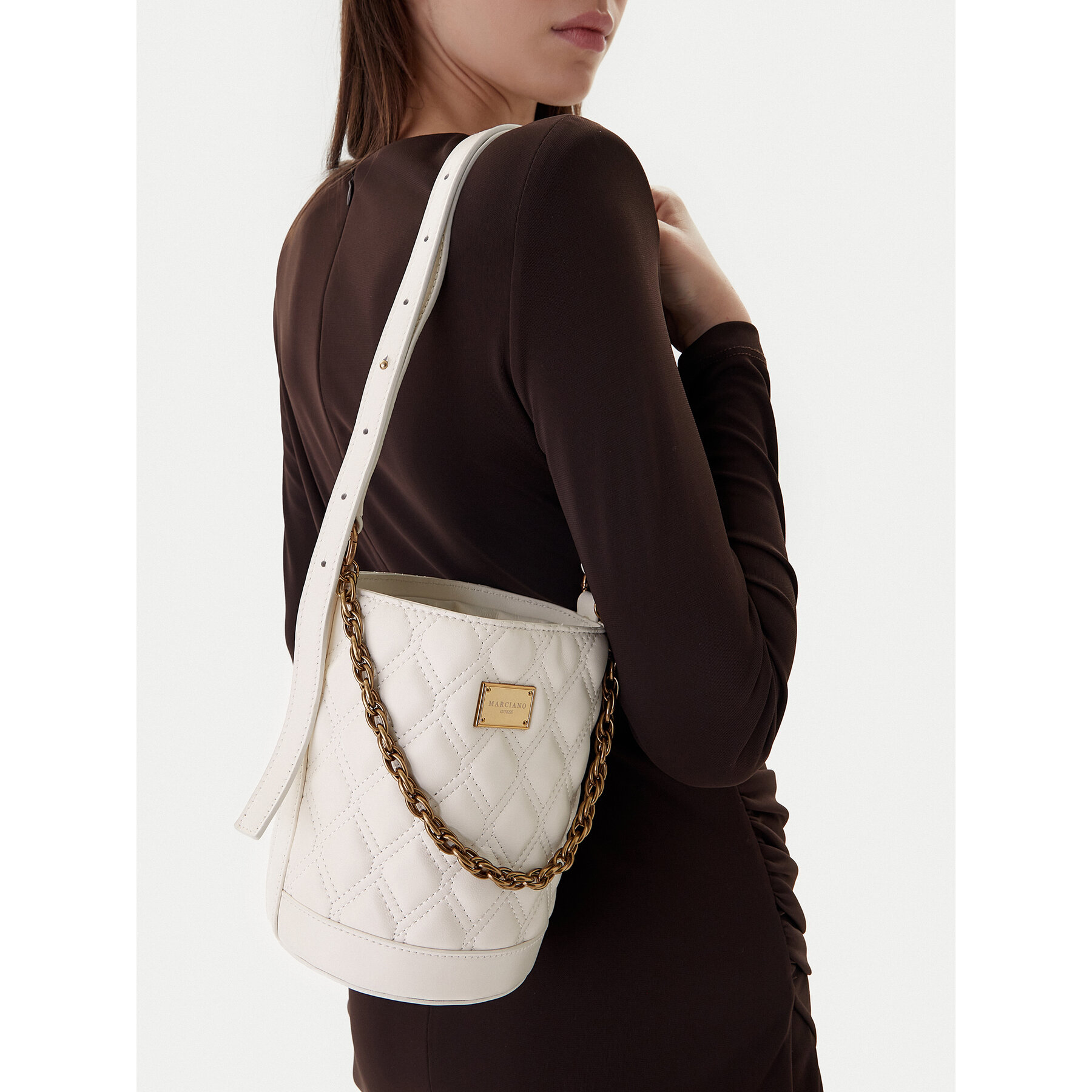 Geantă Marciano Guess 6RGZ13 7415A Écru