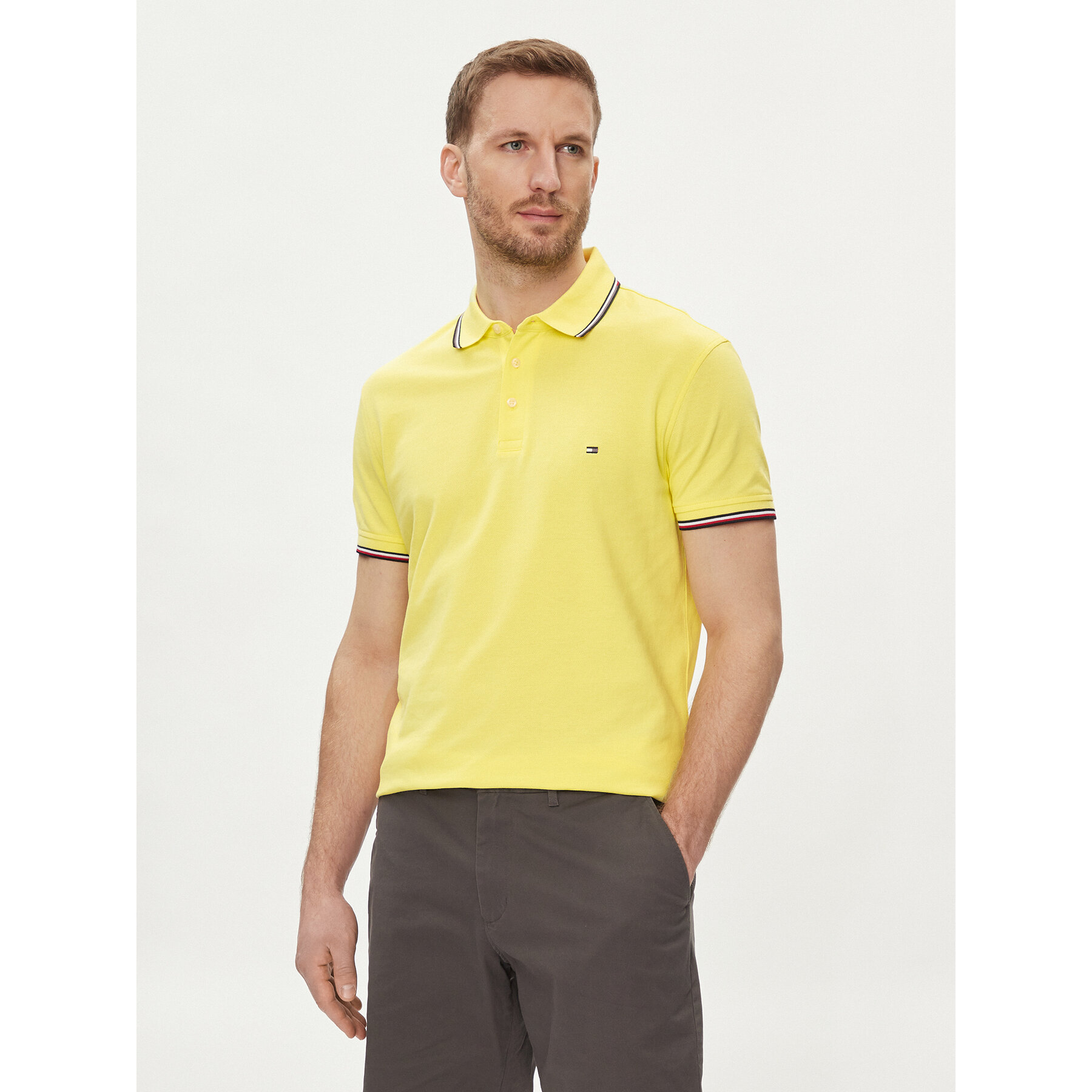 Tommy Hilfiger Polo 1985 MW0MW30750 Giallo Slim Fit