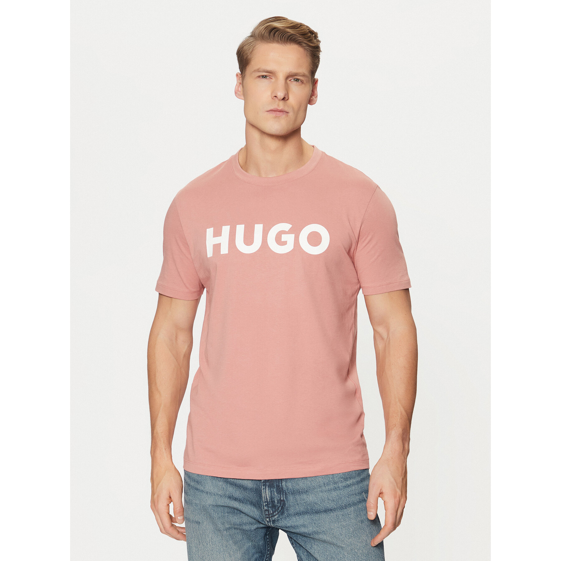 HUGO T-Shirt Dulivio 50467556 Ροζ Regular Fit