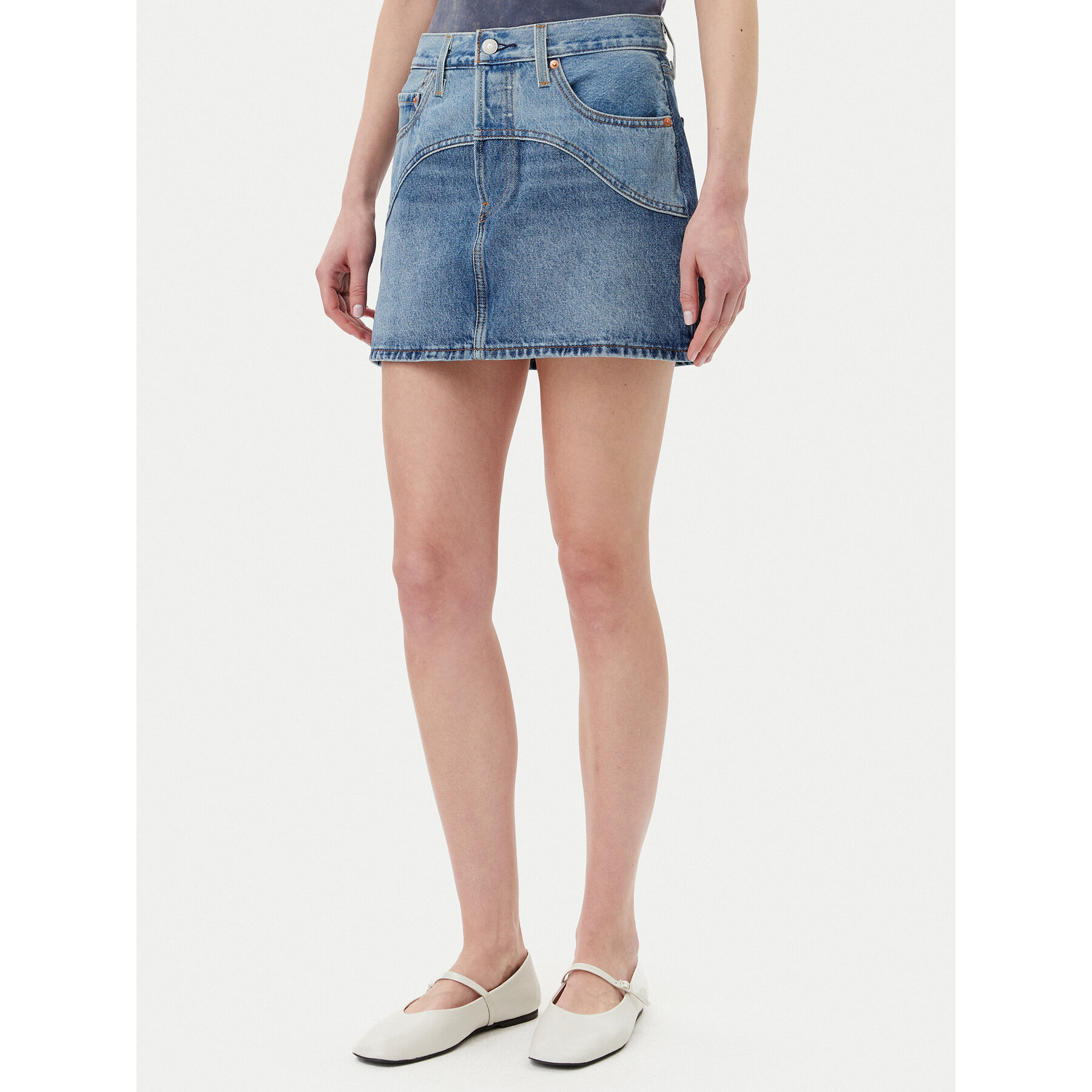 Levi's® Jeansrock Western 501® 001VJ-0001 Blau Regular Fit