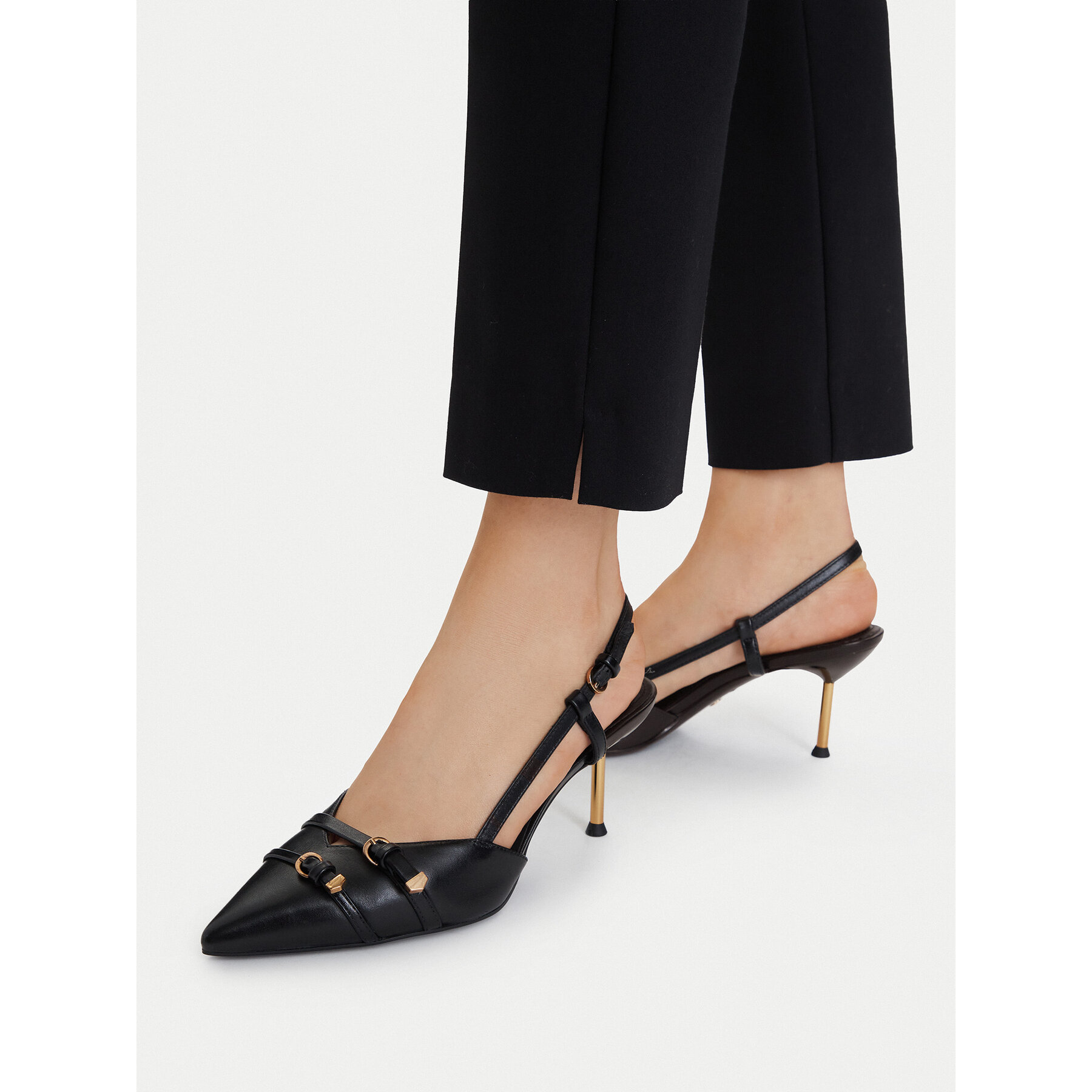 Pantofi cu toc subțire Tamaris 1-29631-46 Negru