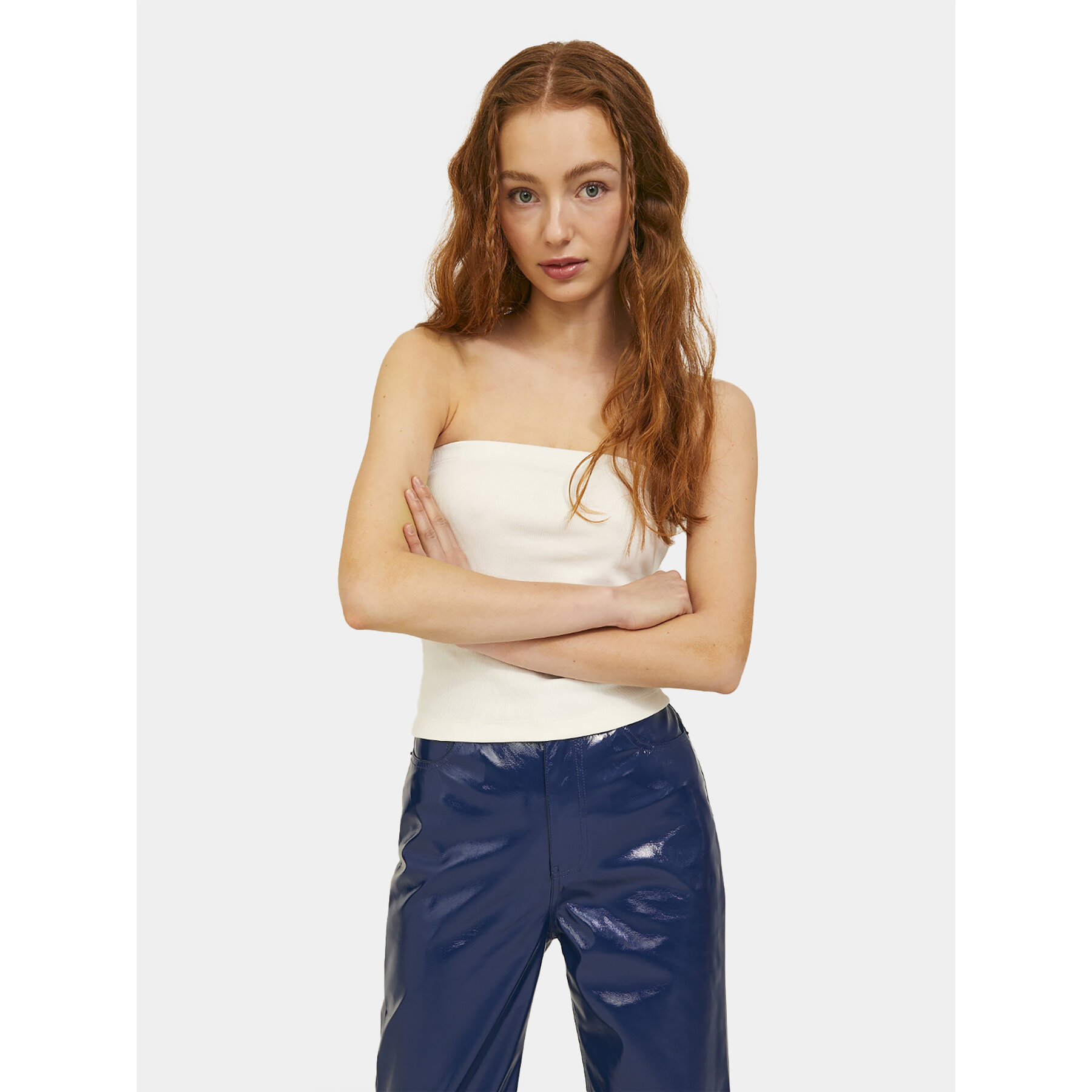 JJXX JJXX Τοπ Fiona 12234188 Λευκό Slim Fit