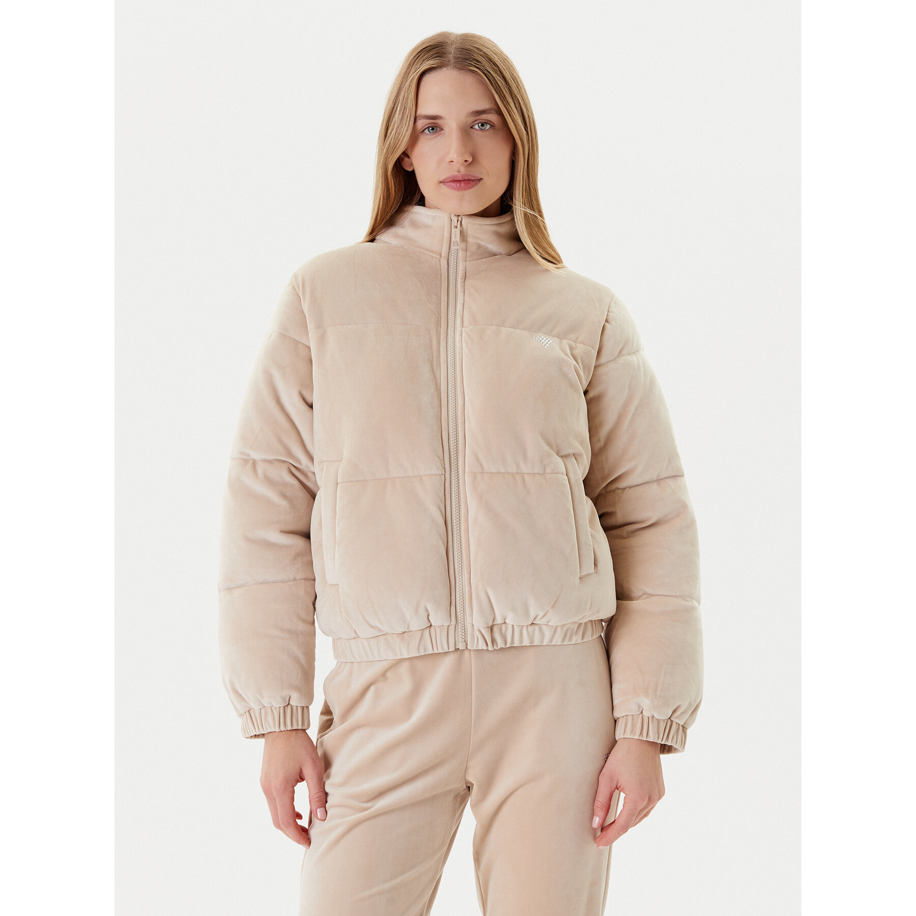 Guess Winterjacke V4BL03 K0232 Beige Regular Fit