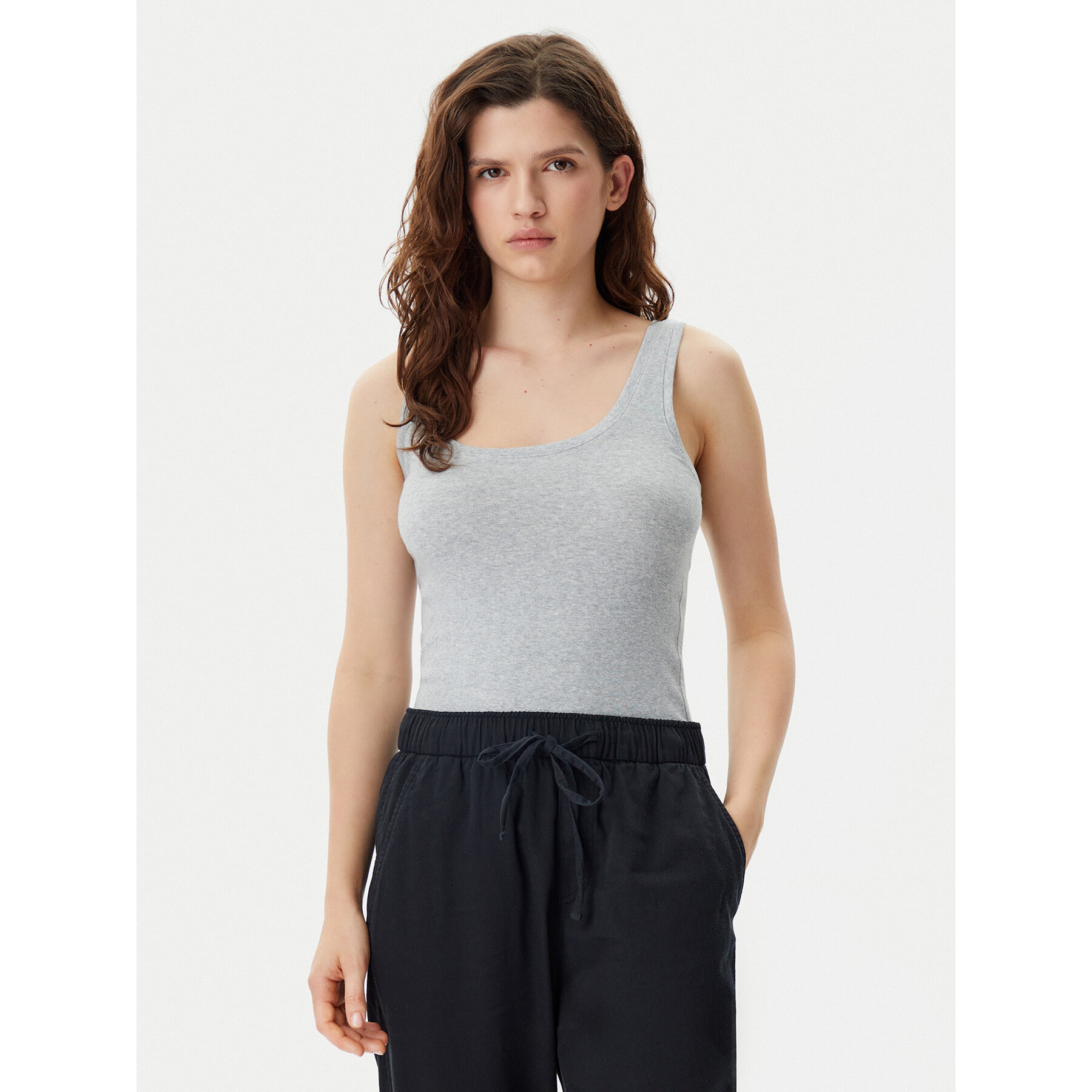 Gap Marškinėliai 540670-01 Pilka Slim Fit