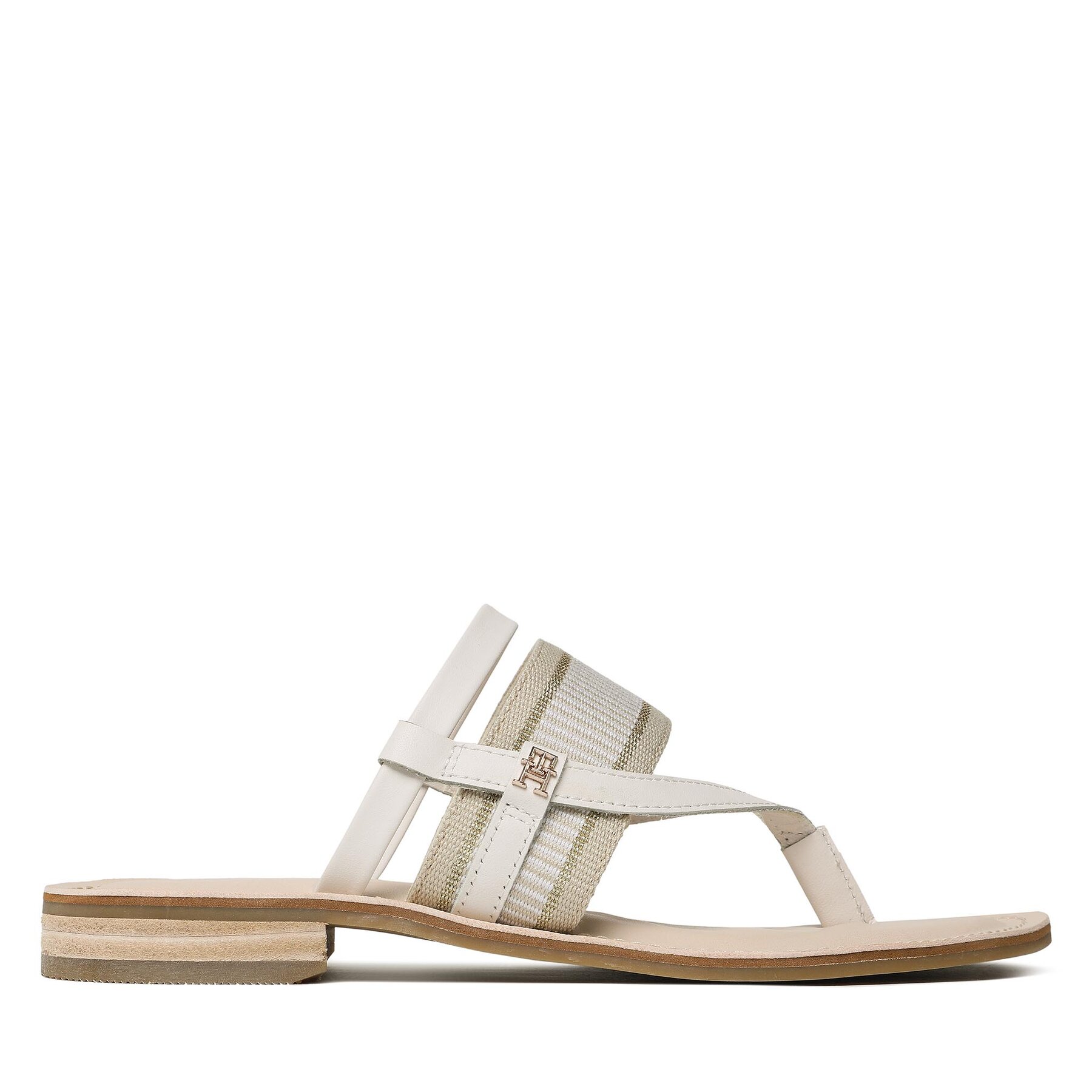 Chancletas Tommy Hilfiger Th Webbing Mule Sandal FW0FW07275 Blanco