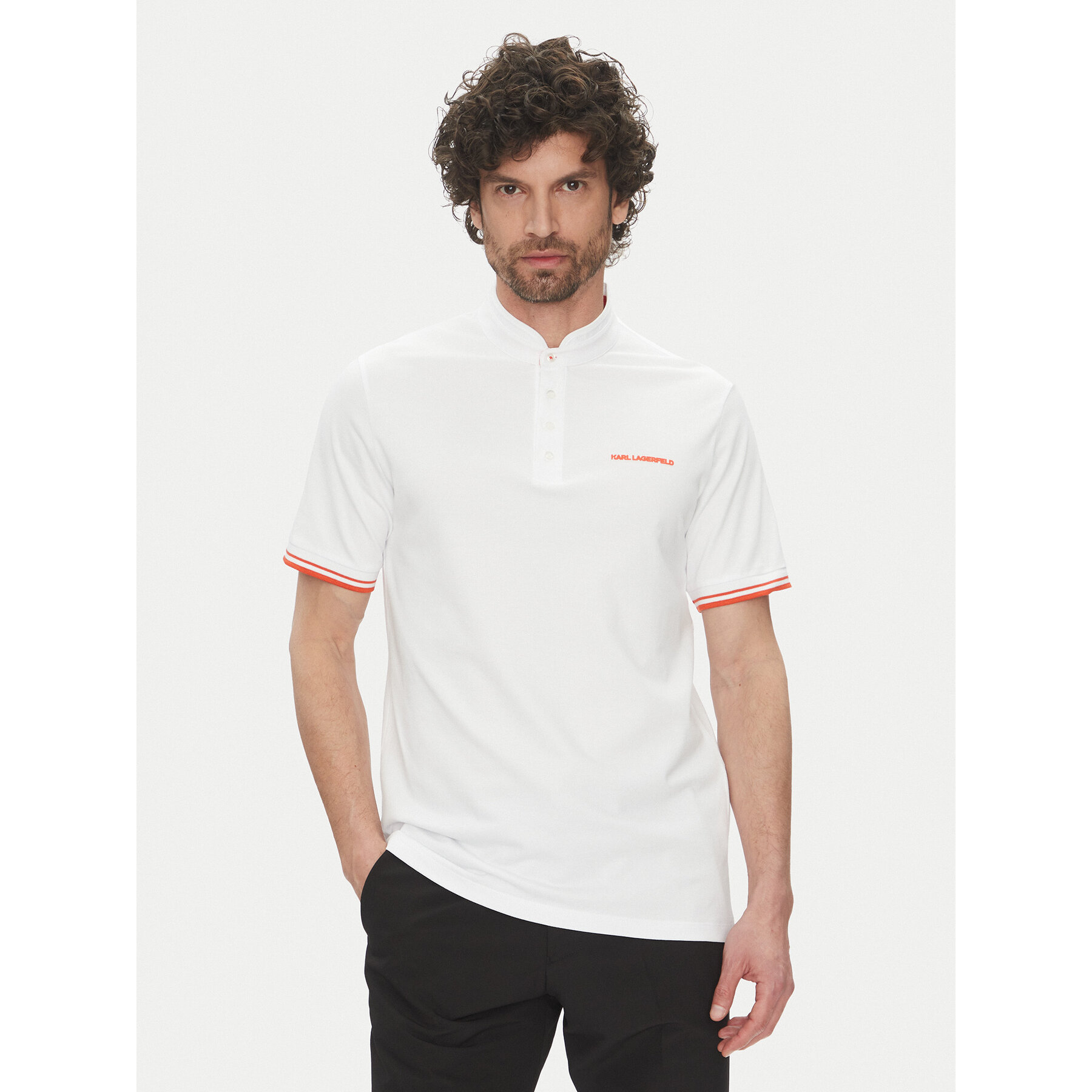 KARL LAGERFELD KARL LAGERFELD Polo 745022 552232 Λευκό Regular Fit