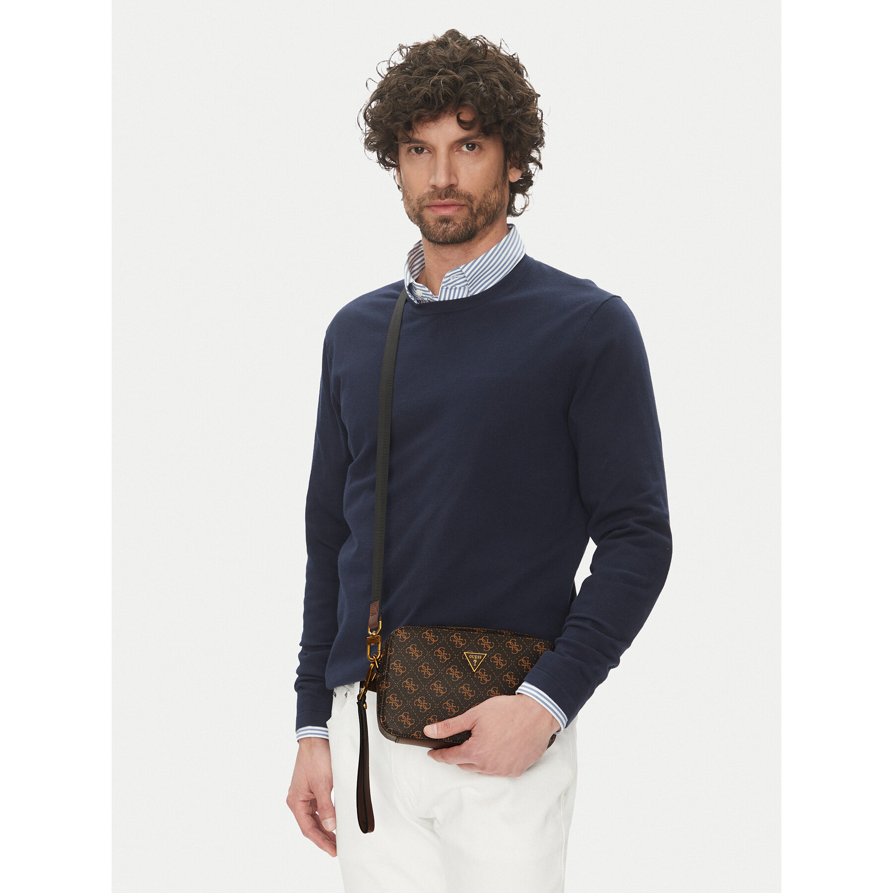 Geantă crossover Guess PMMILO P5245 Maro