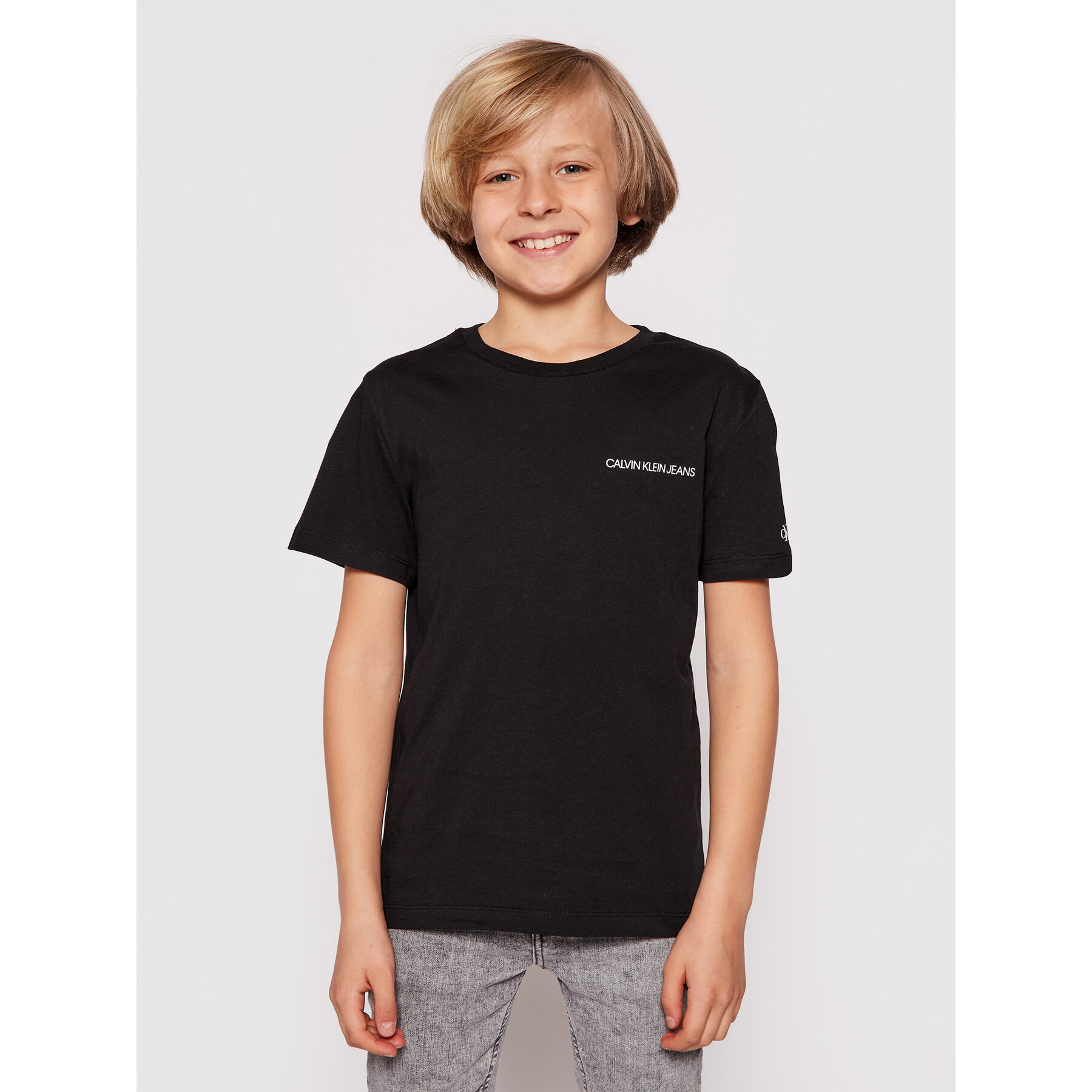 Calvin Klein Jeans T-shirt Chest Logo IB0IB00456 Nero Regular Fit