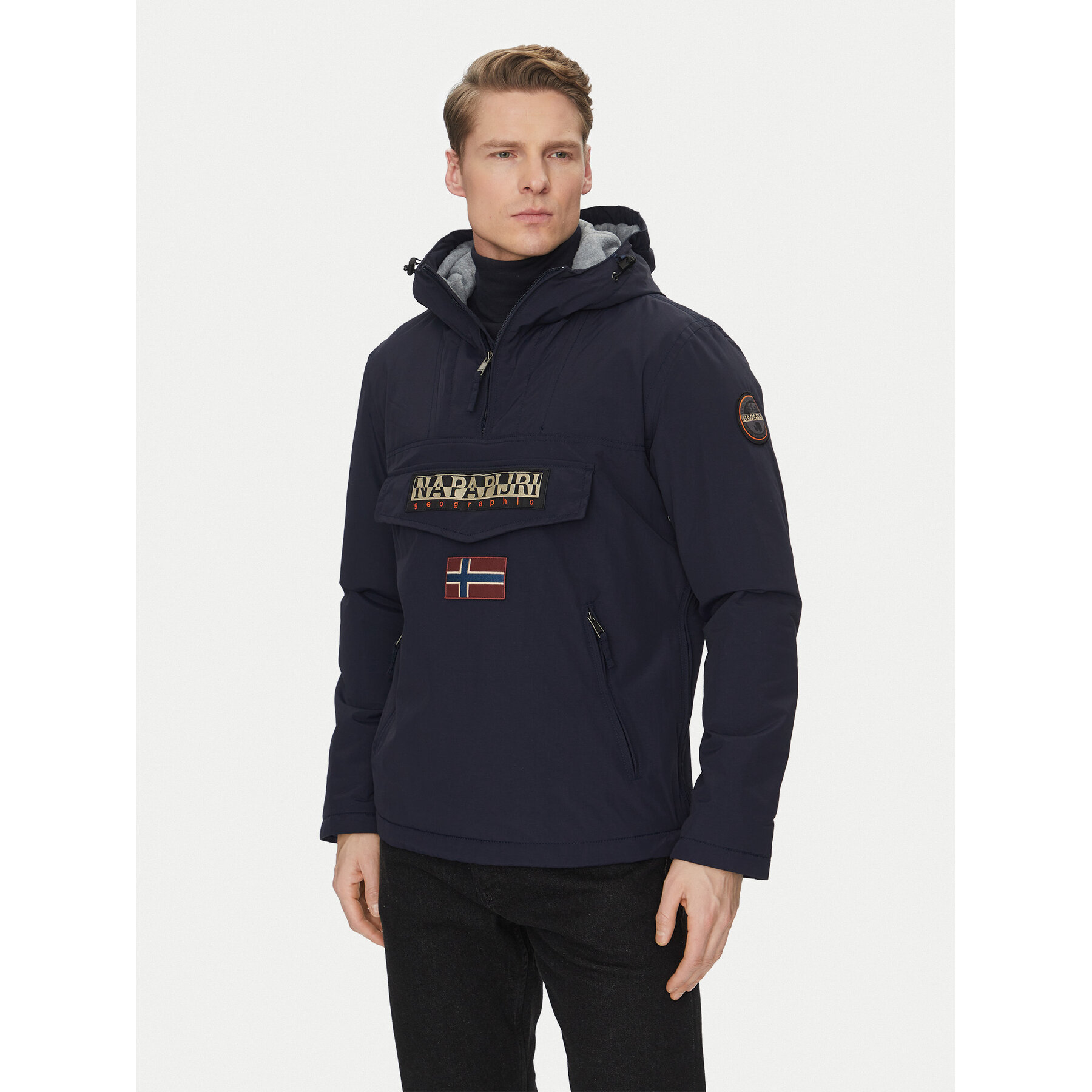 Napapijri Anorak Rainforest Pocket 2 NP0A4GMD Dunkelblau Regular Fit