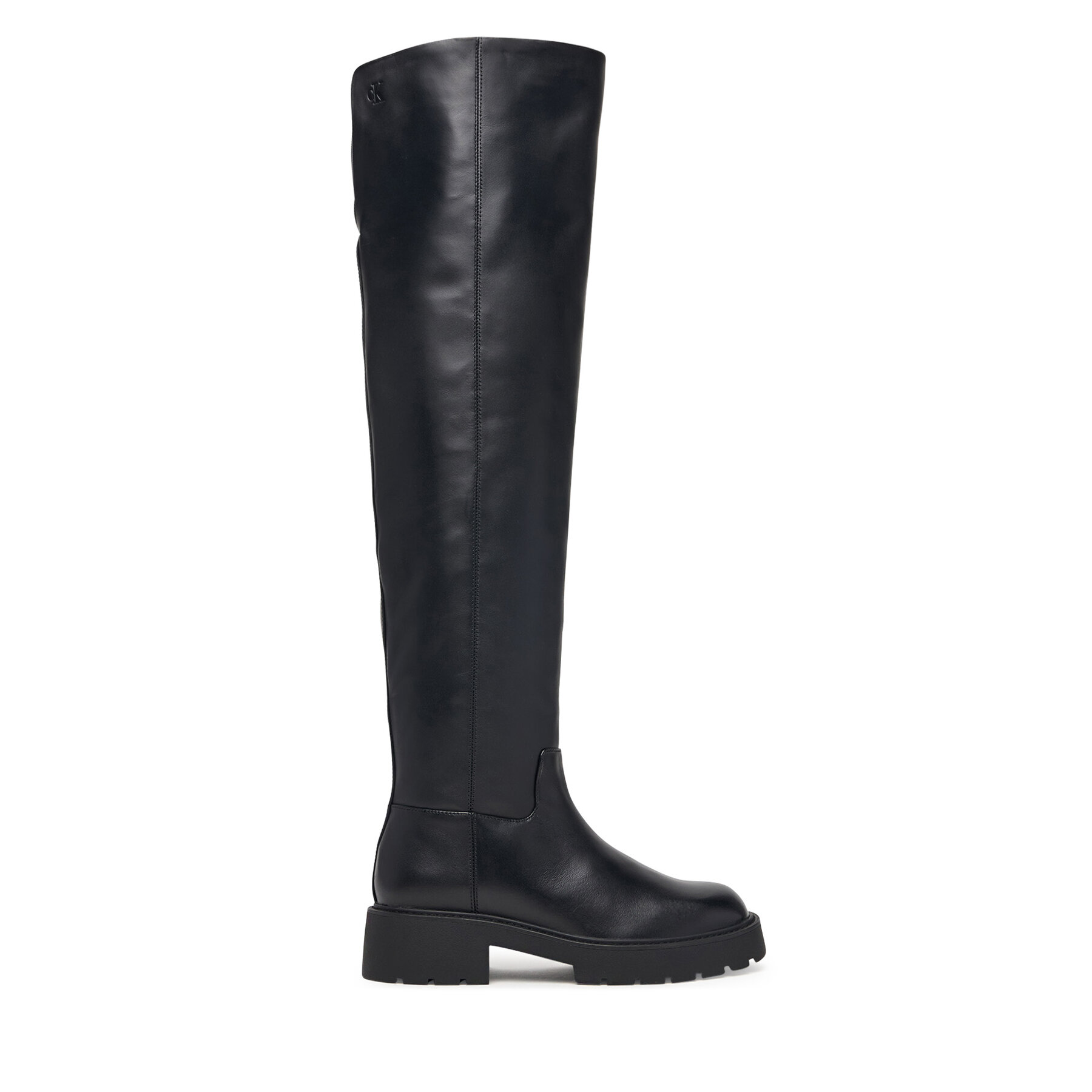 Čizme preko koljena Calvin Klein Chunky Otk Boot Nappa HW0HW03184 Crna