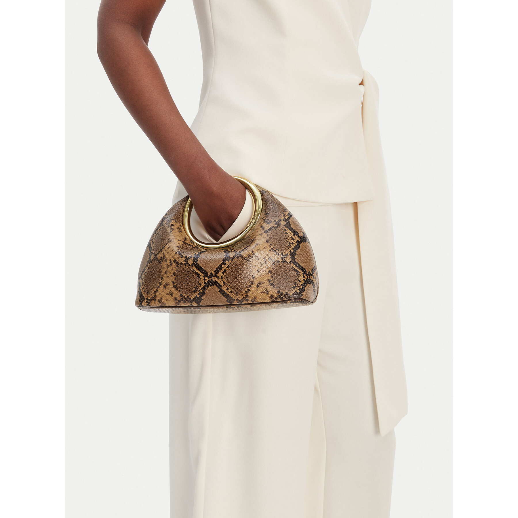 Kabelka JACQUEMUS Le Petitt Calino 24H241BA395-3198 Hnedá