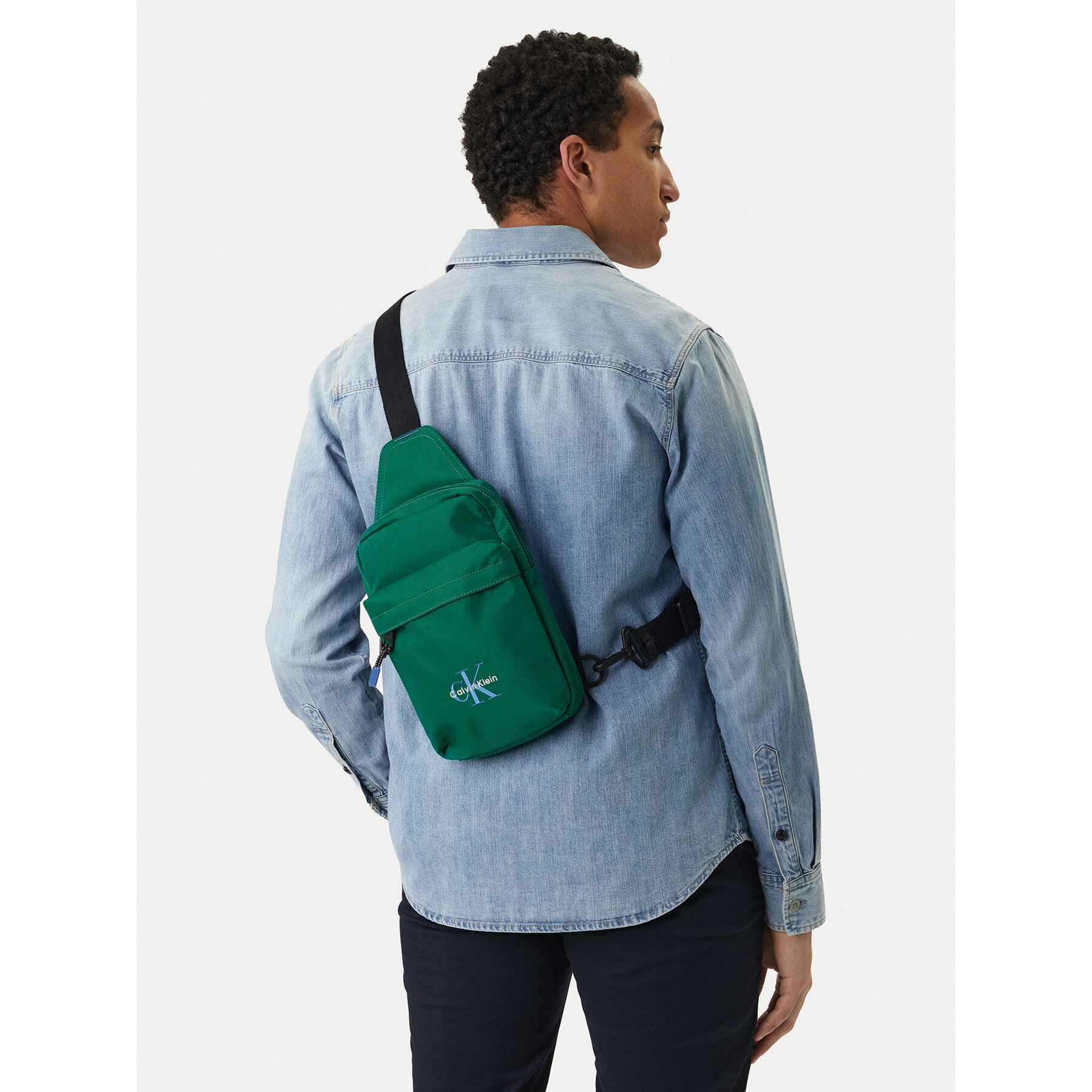 Geantă crossover Calvin Klein Bold Sling LV04D3300G Verde