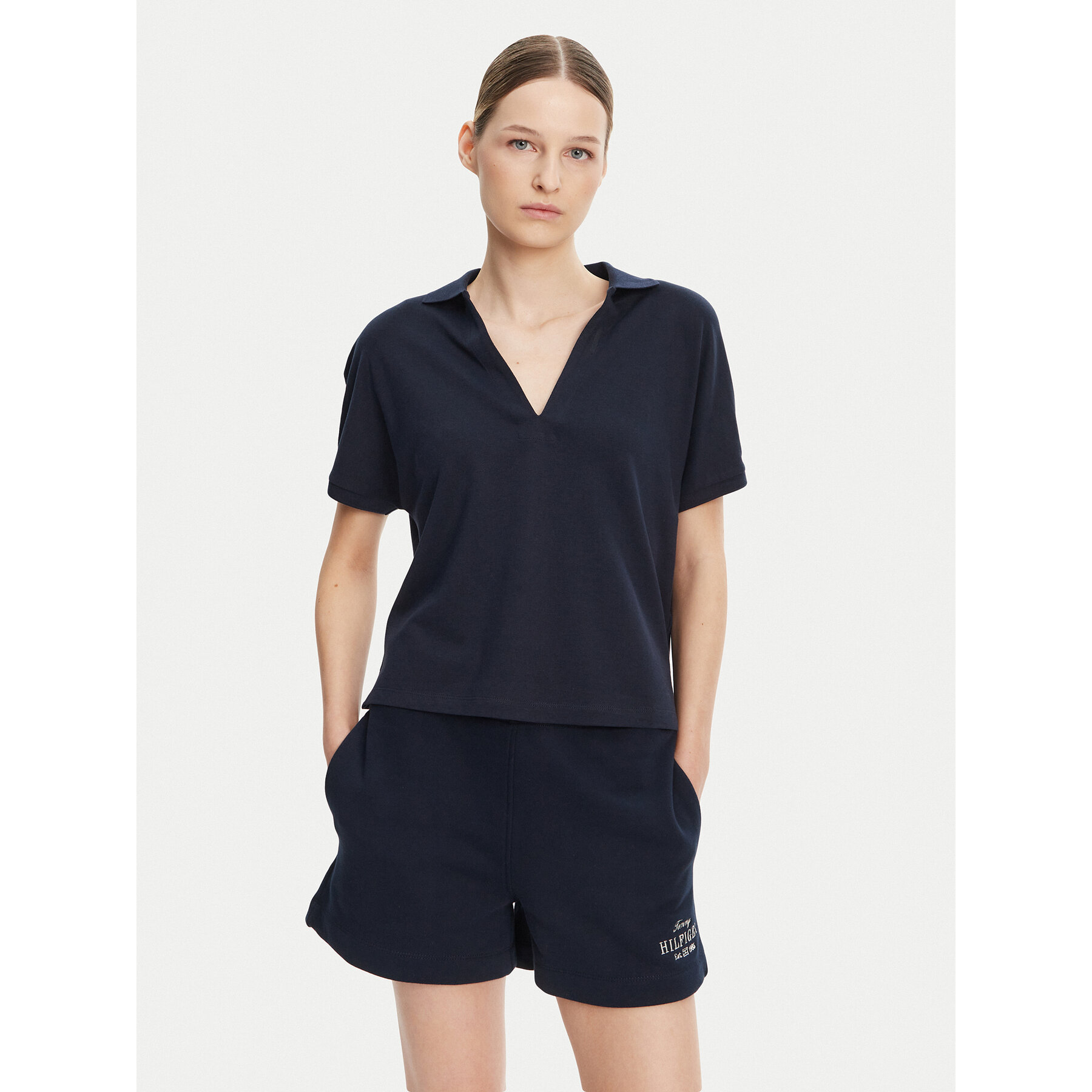 Tommy Hilfiger Polo majica WW0WW44512 Mornarsko modra Relaxed Fit