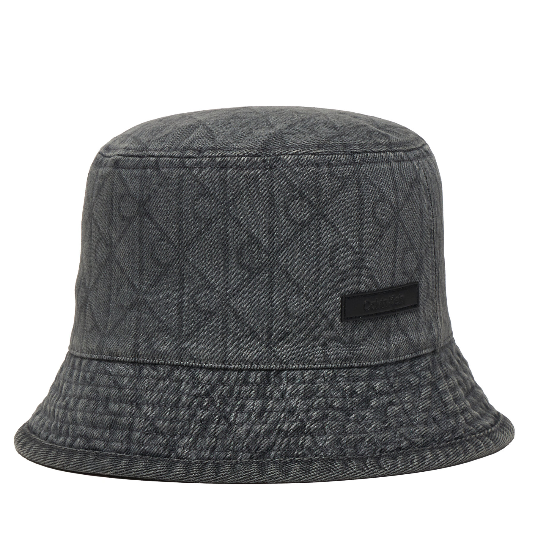 Klobúk Calvin Klein Denim Emblem Burnout Bucket LV04F5043G Sivá