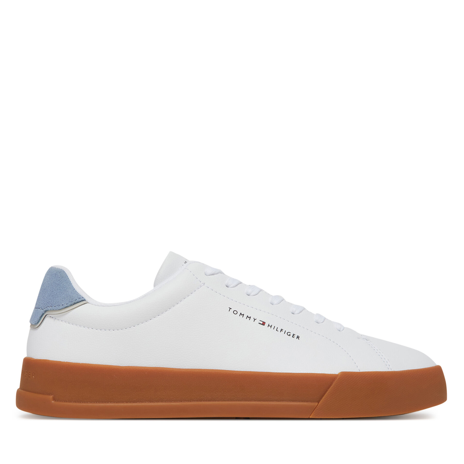 Sneakersy Tommy Hilfiger Th Court Lth Detail Ess FM0FM05367 Biela