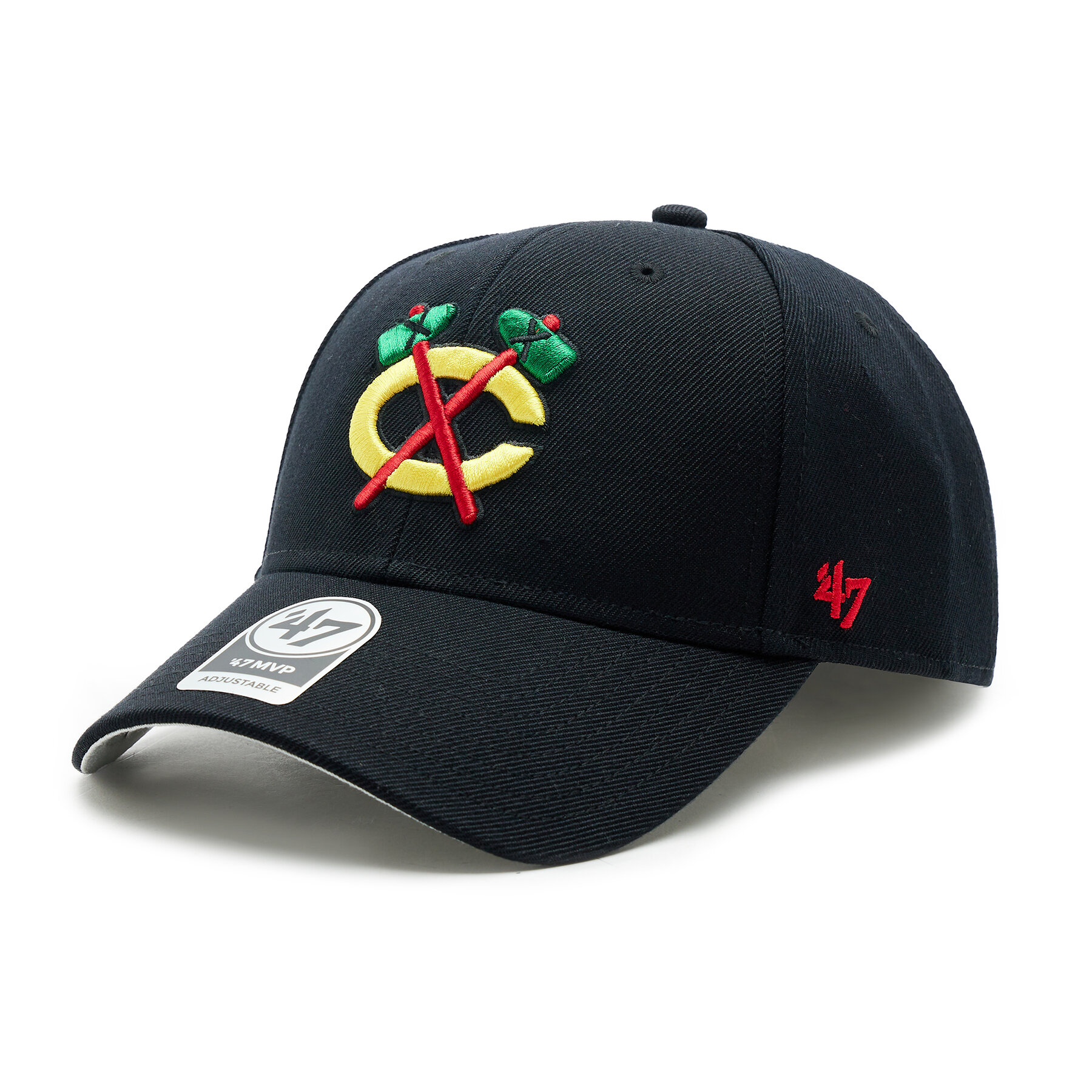 Gorra con visera 47 Brand NHL Chicago Blackhawks '47 MVP H-MVP04WBV-BKD Negro