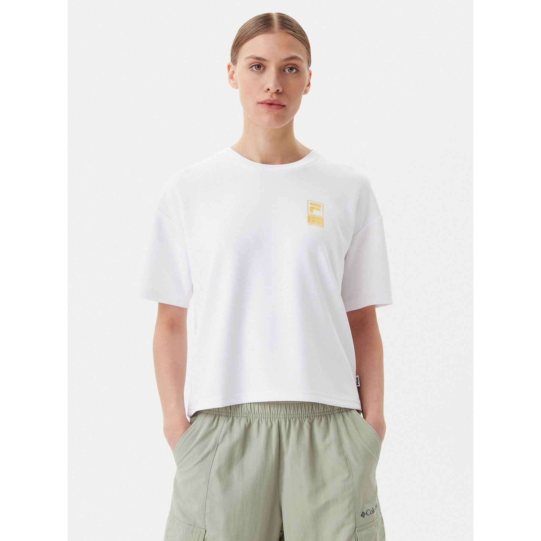 Fila T-shirt Lisakovsk FAW1044 Bianco Loose Fit