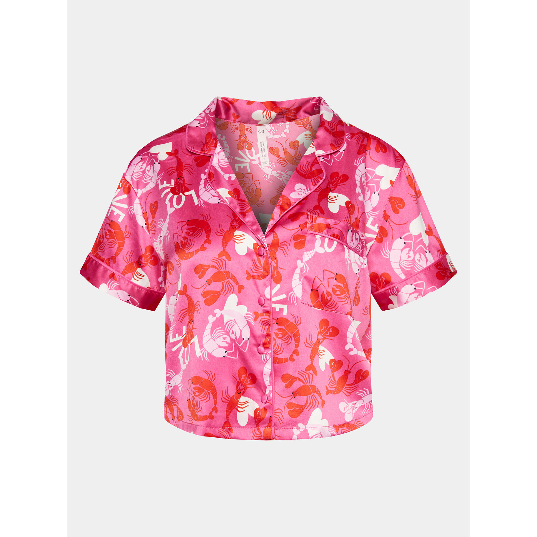 Hunkemöller Pizsama felső Peppers 205076 Rózsaszín Relaxed Fit