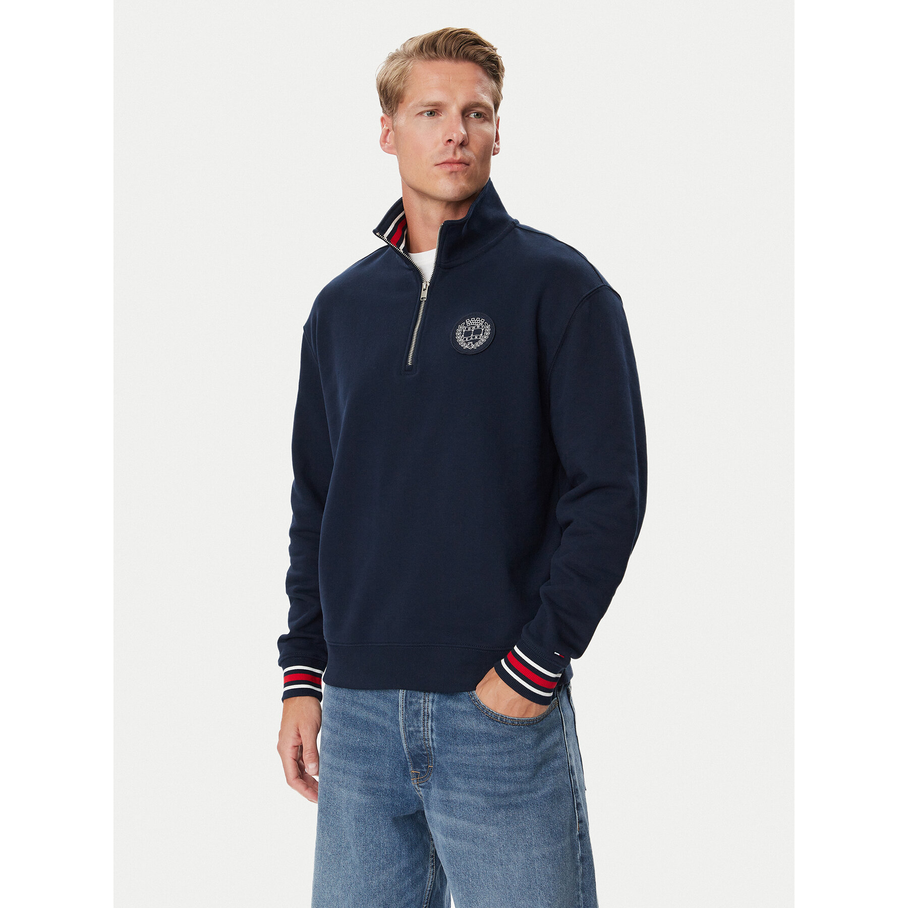 Tommy Jeans Sweatshirt DM0DM23585 Dunkelblau Oversize