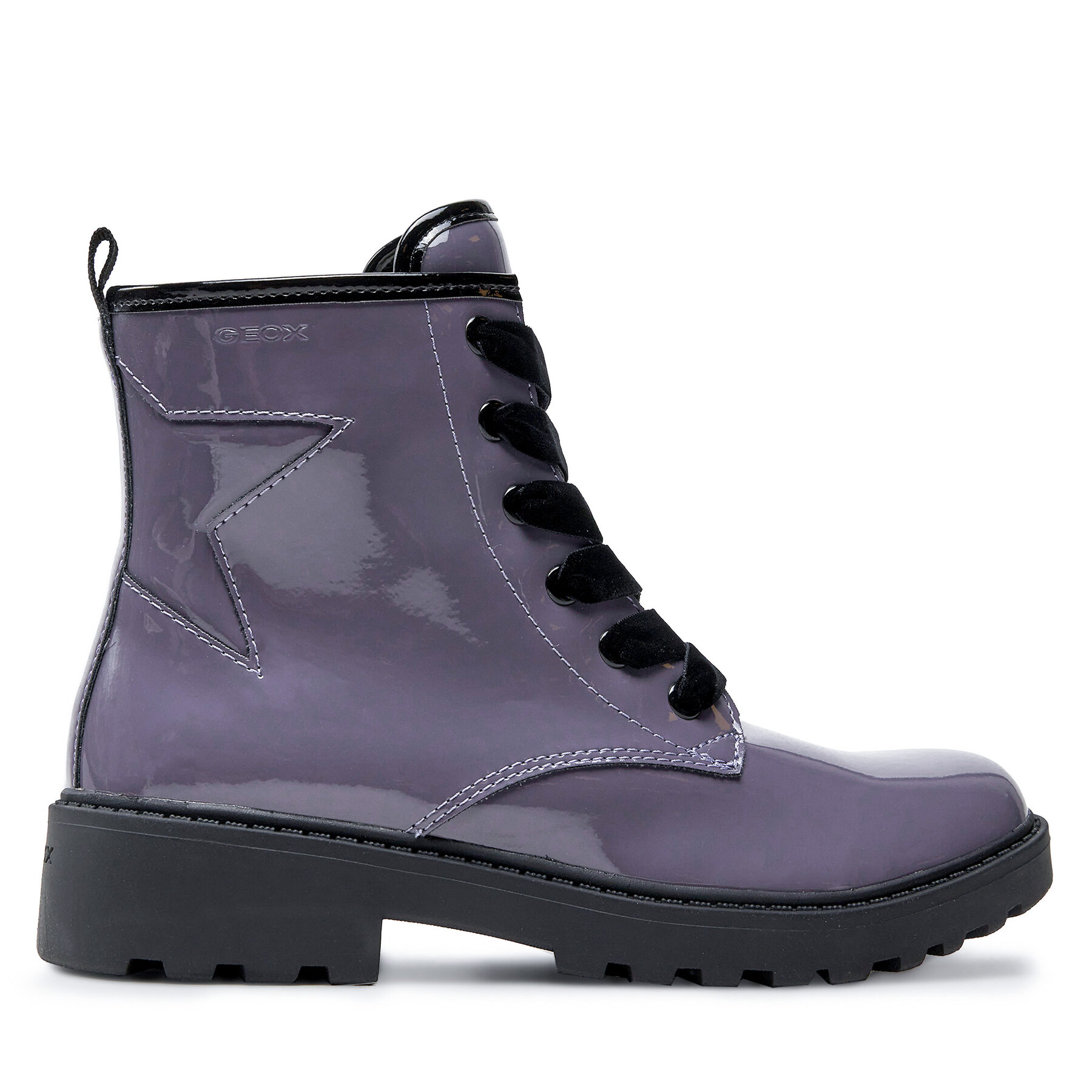 Čižmy Geox Jr Casey J9420G 000HH C8016 S Fialová