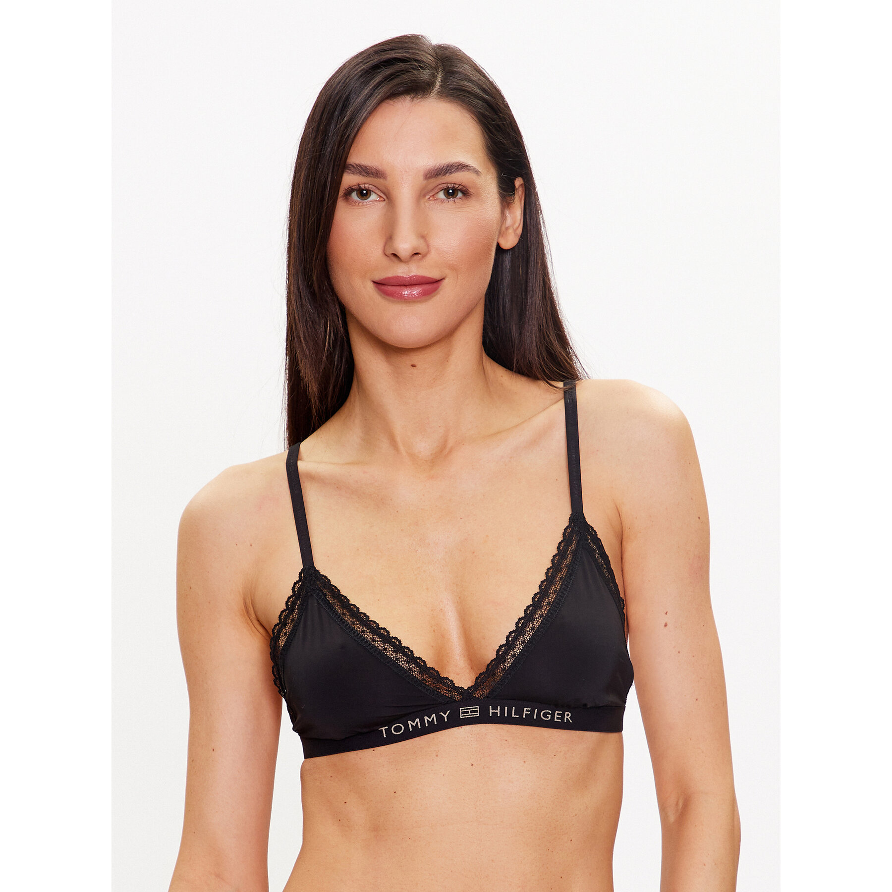Tommy Hilfiger Bralette melltartó UW0UW04242 Fekete
