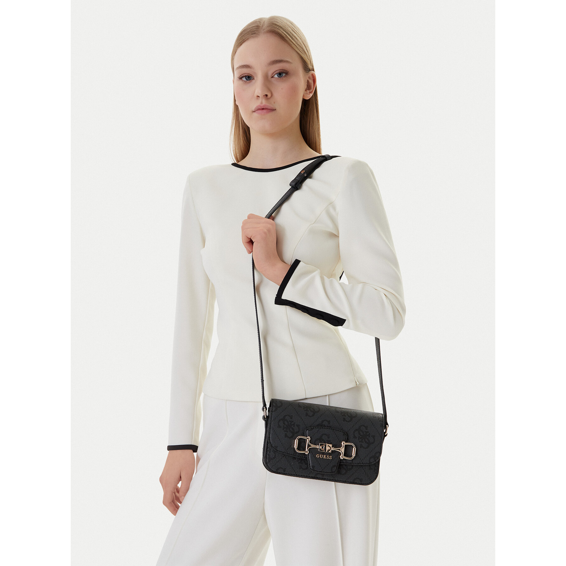 Ročna torba Guess Janie HWOS99 24210 Siva