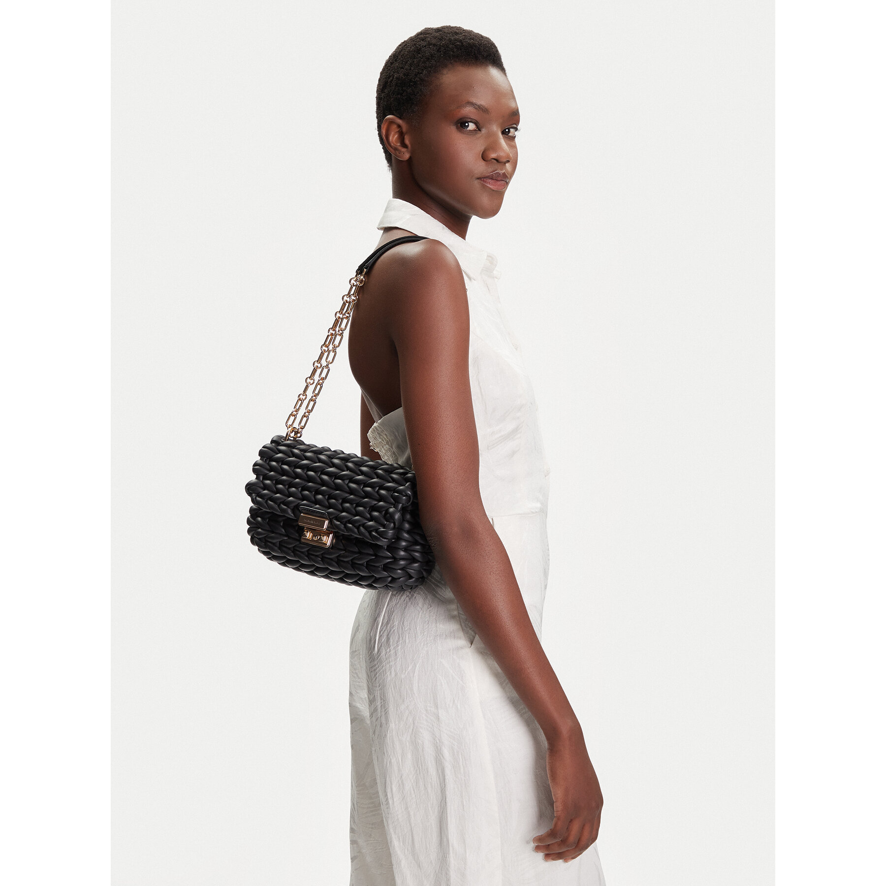 Táska MICHAEL Michael Kors Tribeca 30T5G2RL7T Fekete