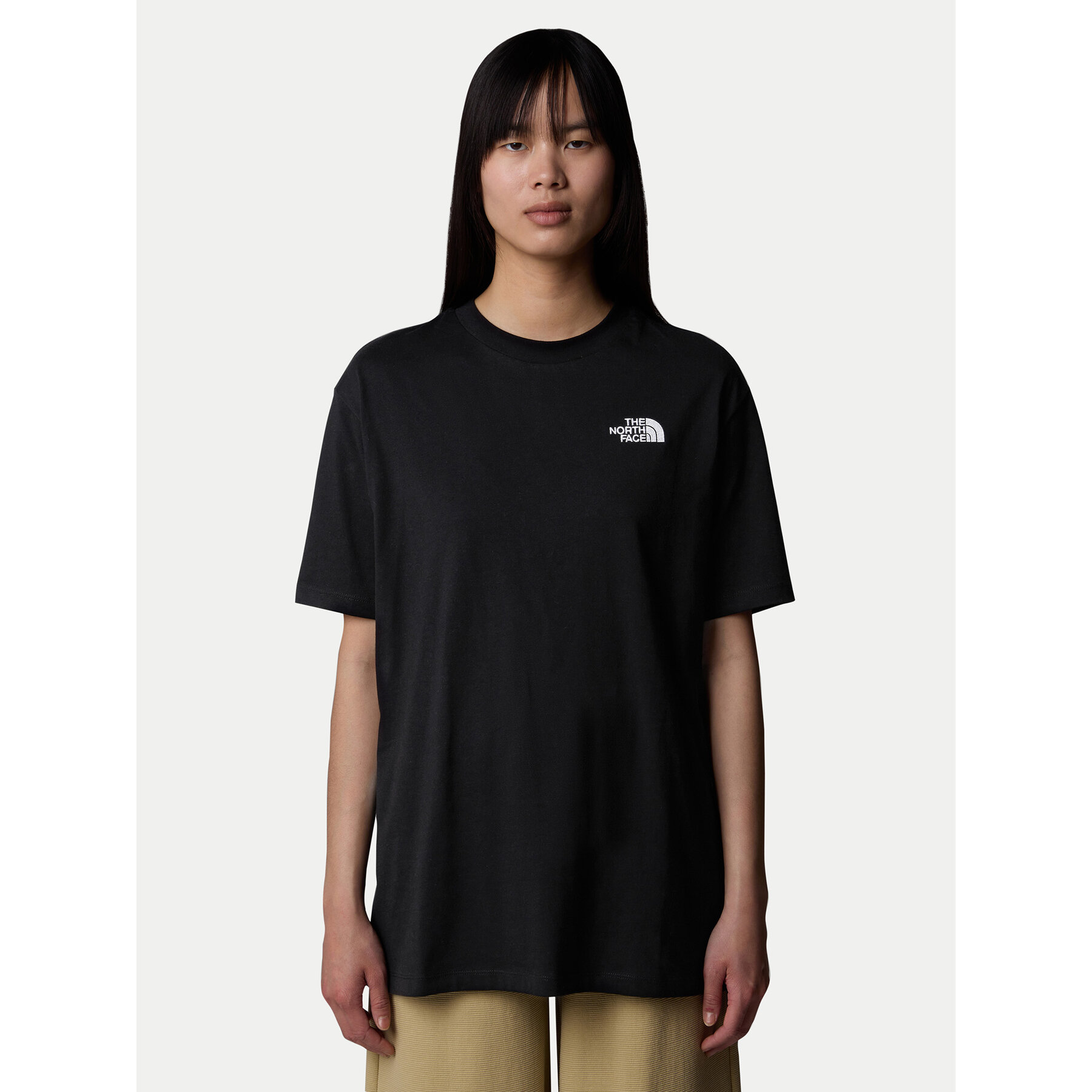 The North Face Póló Simple Dome NF0A87NQ Fekete Oversize