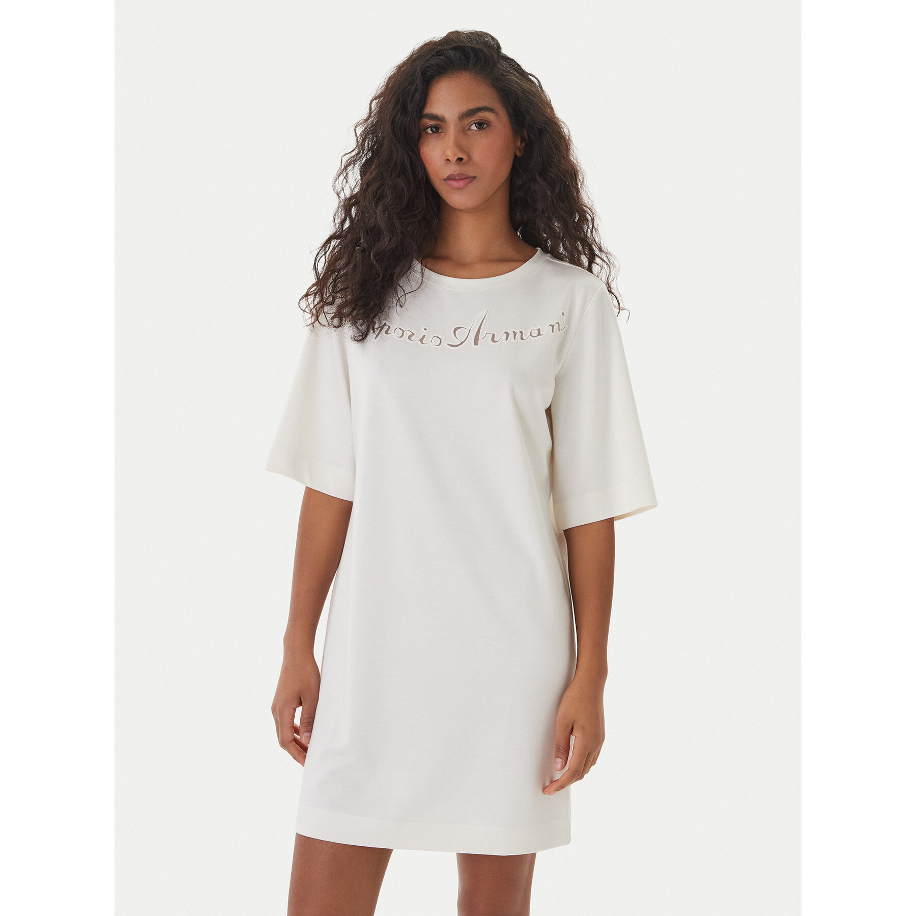 Emporio Armani Kleid für den Alltag EW000618 AF20243 U1131 Weiß Regular Fit