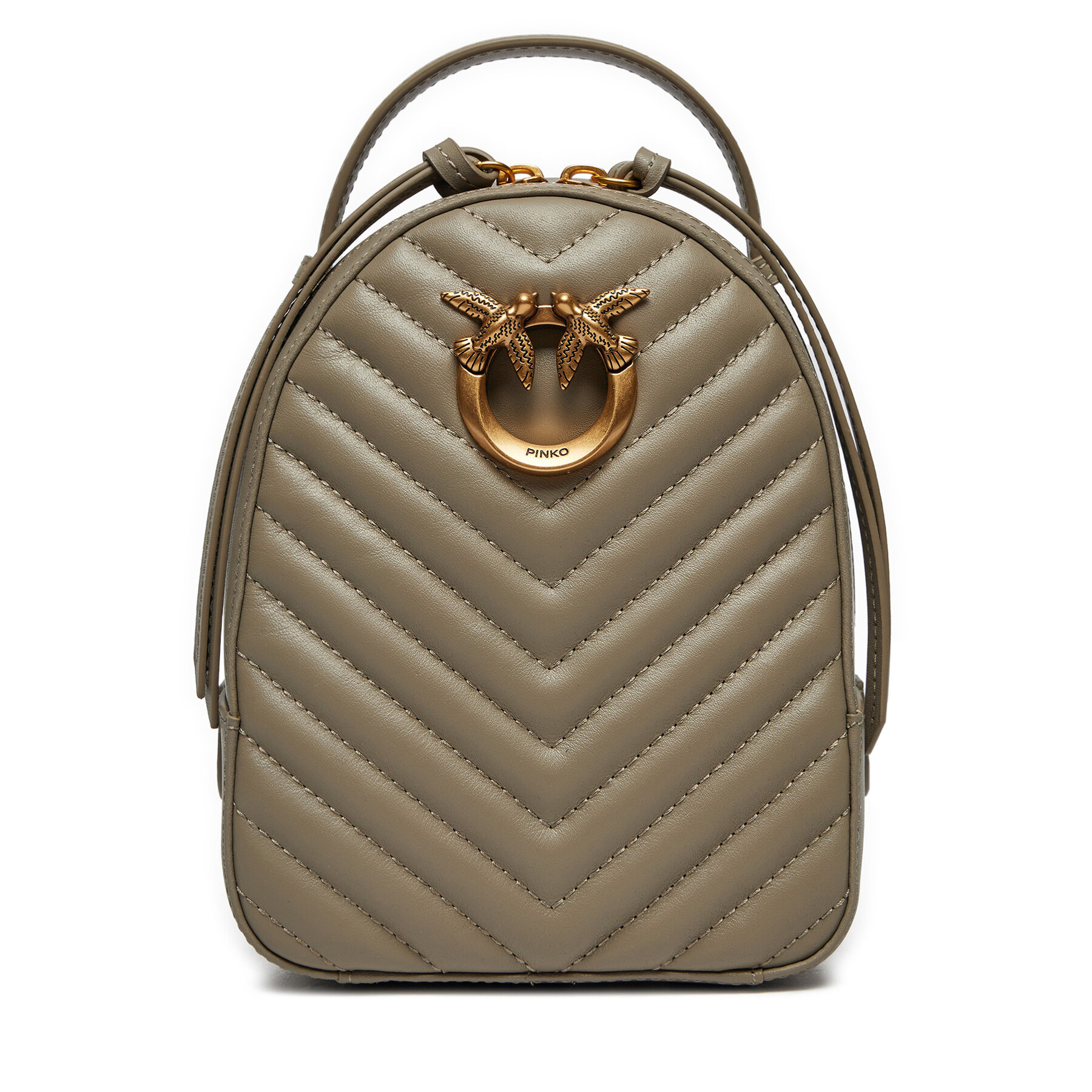 Damski Plecak PINKO Beżowy Love Click Mini Backpack . AI 24-25 PLTT 103614 A1J2