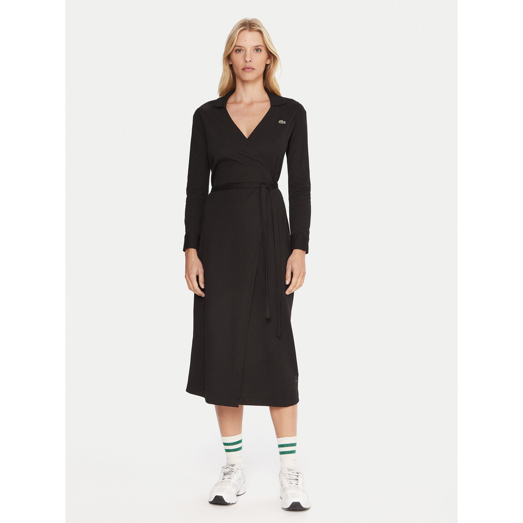 Lacoste Kleid für den Alltag EF6022 Schwarz Slim Fit