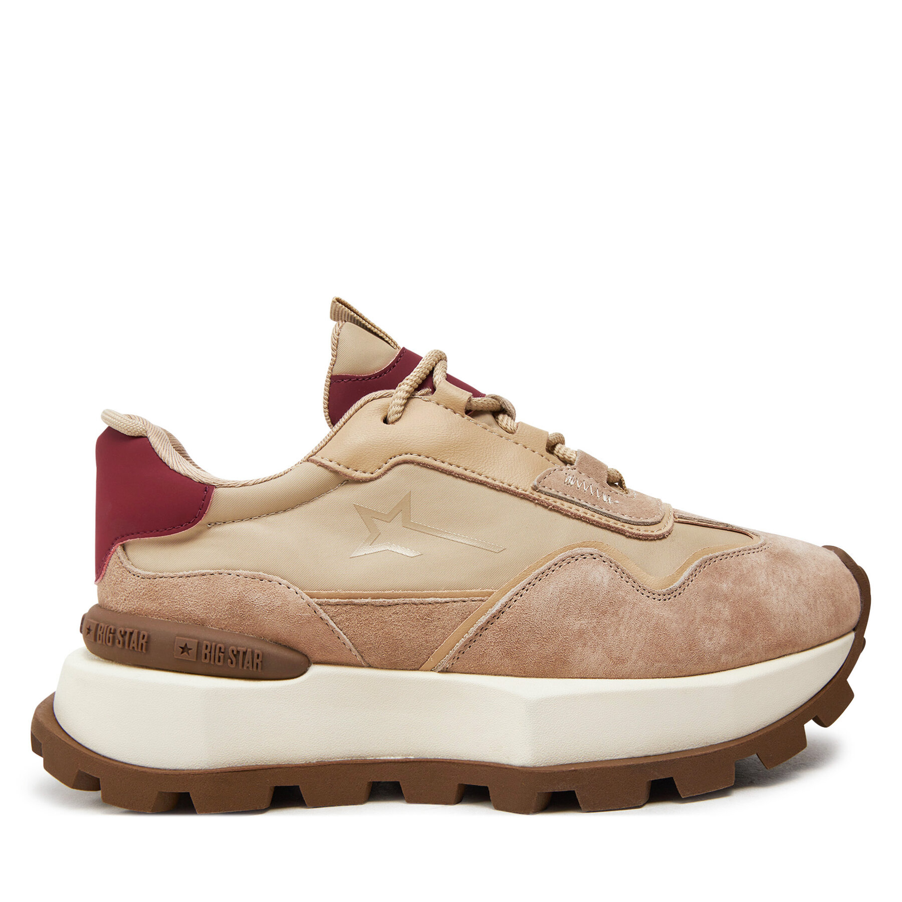 Damskie Sneakersy Big Star Shoes, Rozmiar 37 Beżowy OO274A233