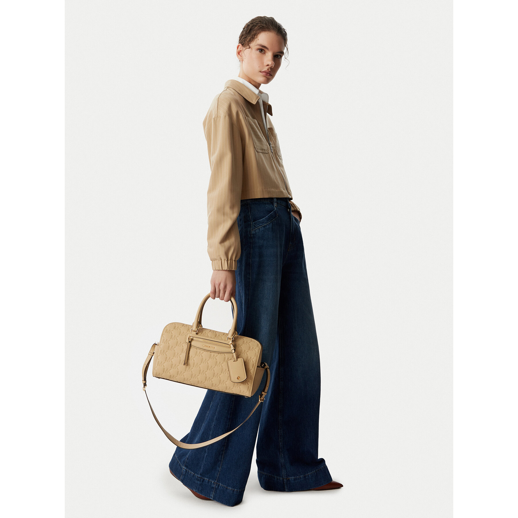 Geantă MICHAEL Michael Kors 30S6GTVS6L Bej