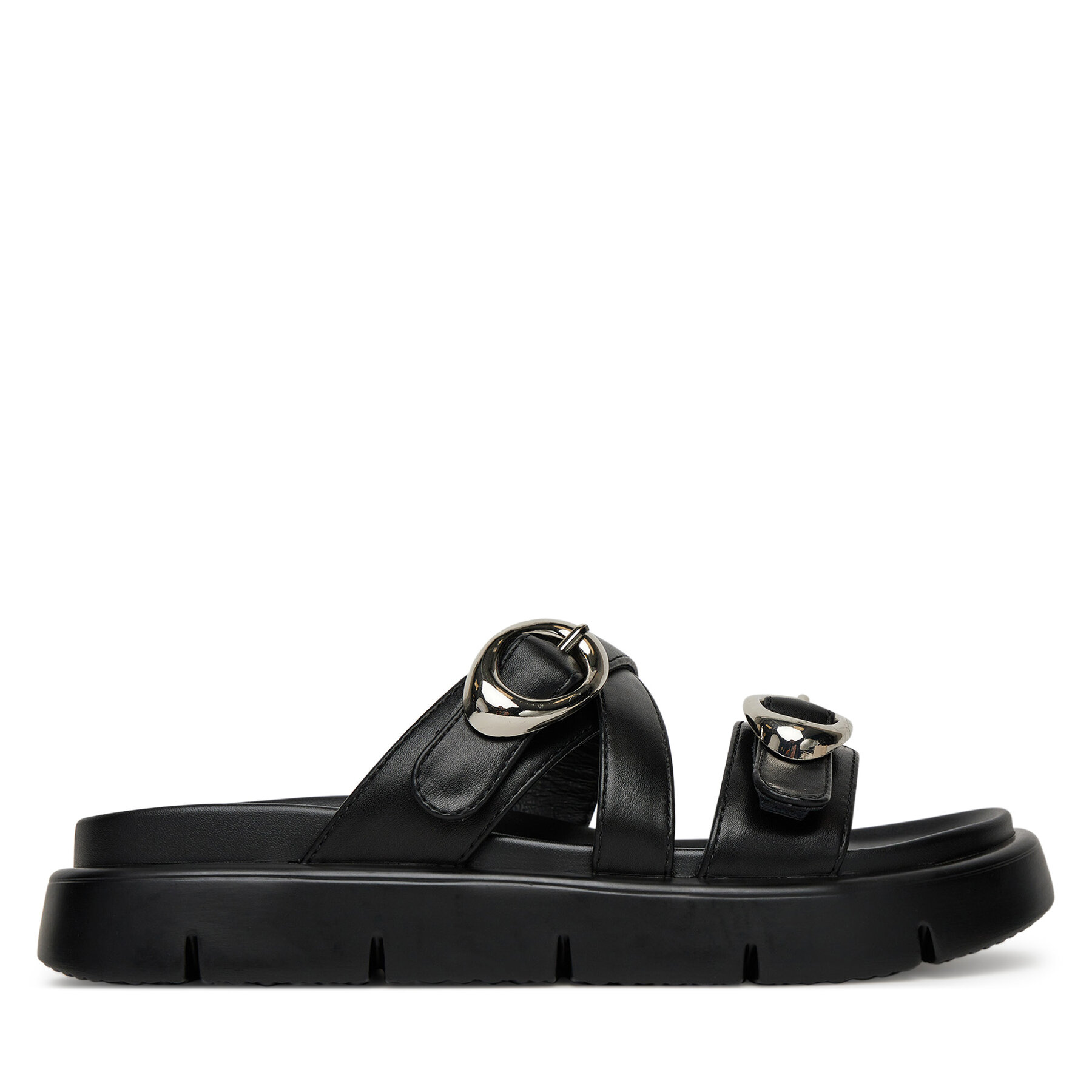 Damen Pantoletten Badura, Schuhgröße 36, Schwarz, CHAMOMILE-7Y002