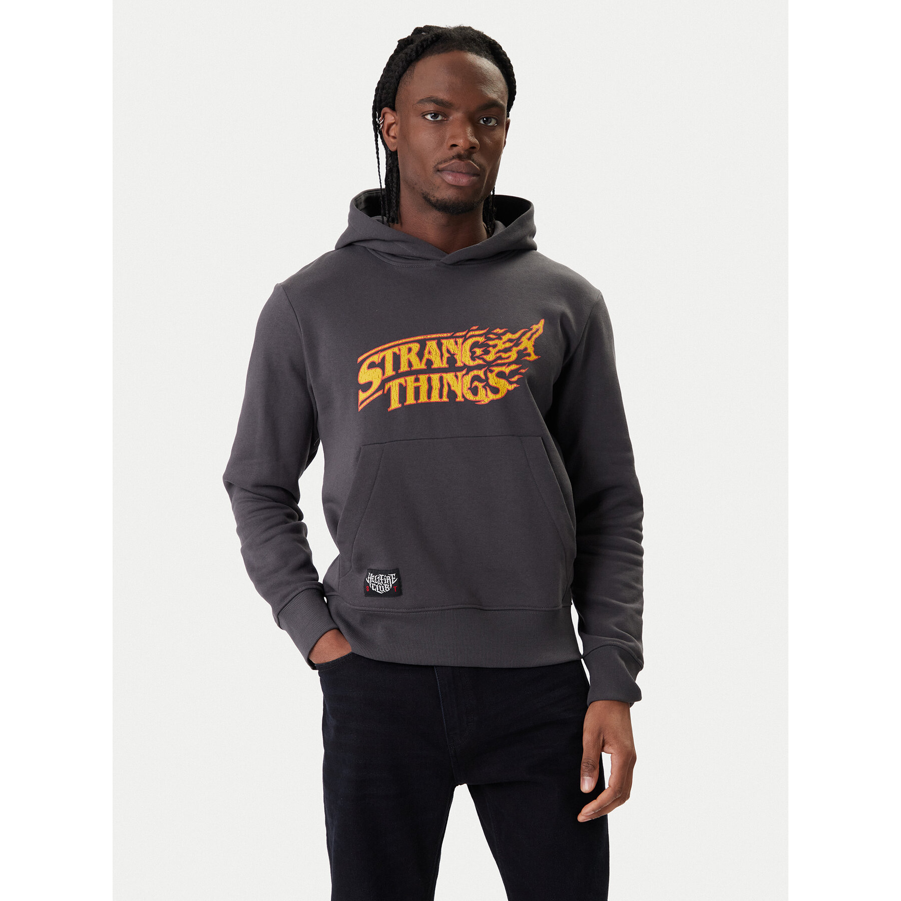 Jack & Jones Sweatshirt Stranger Things 12291655 Grau Relaxed Fit