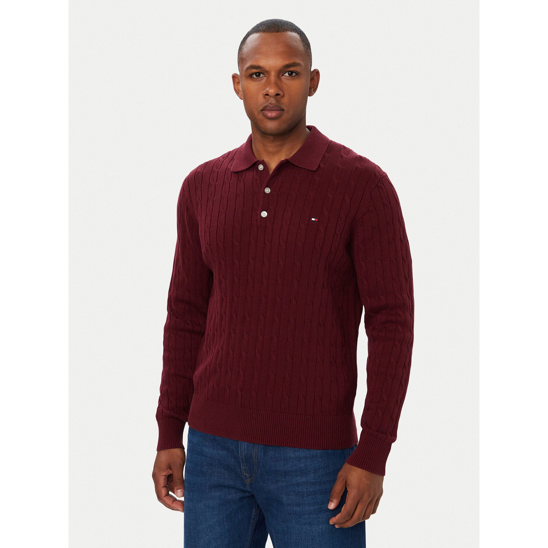 Tommy Hilfiger Pullover Classic MW0MW41955 Dunkelrot Regular Fit