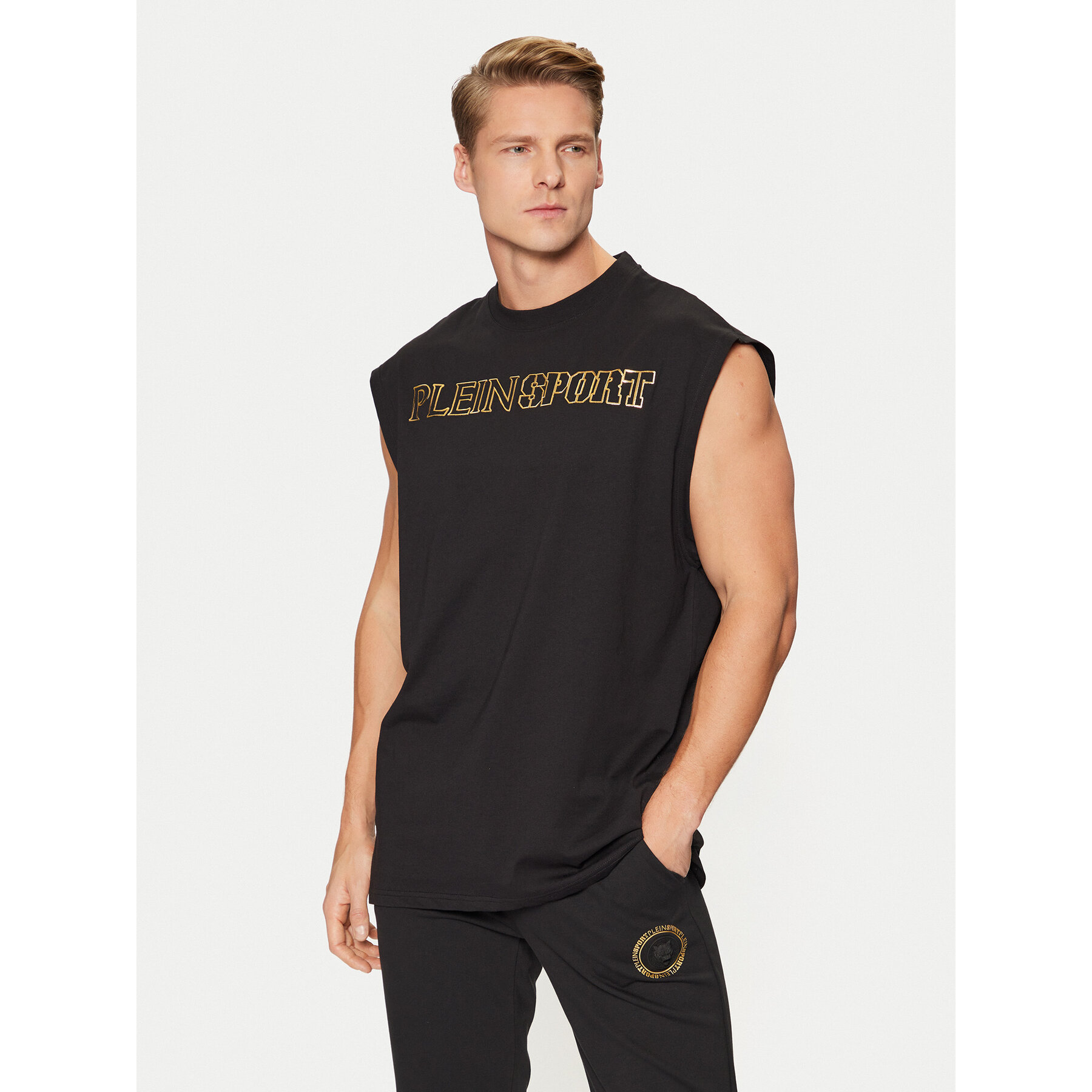 Plein Sport Tank top AADC MTK7943 STE001N Μαύρο Regular Fit