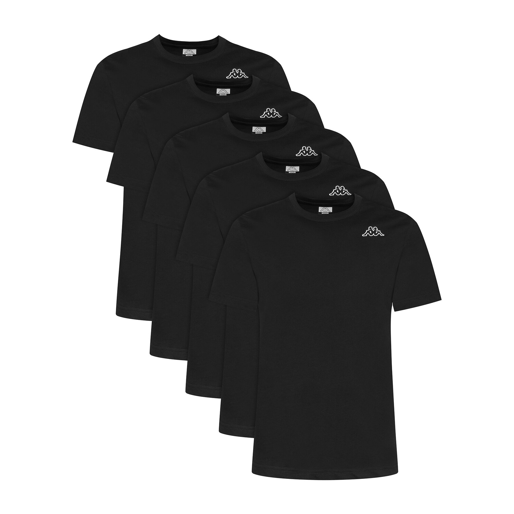 Kappa T-Shirt-Set Logo Myrto 322563W Schwarz Regular Fit