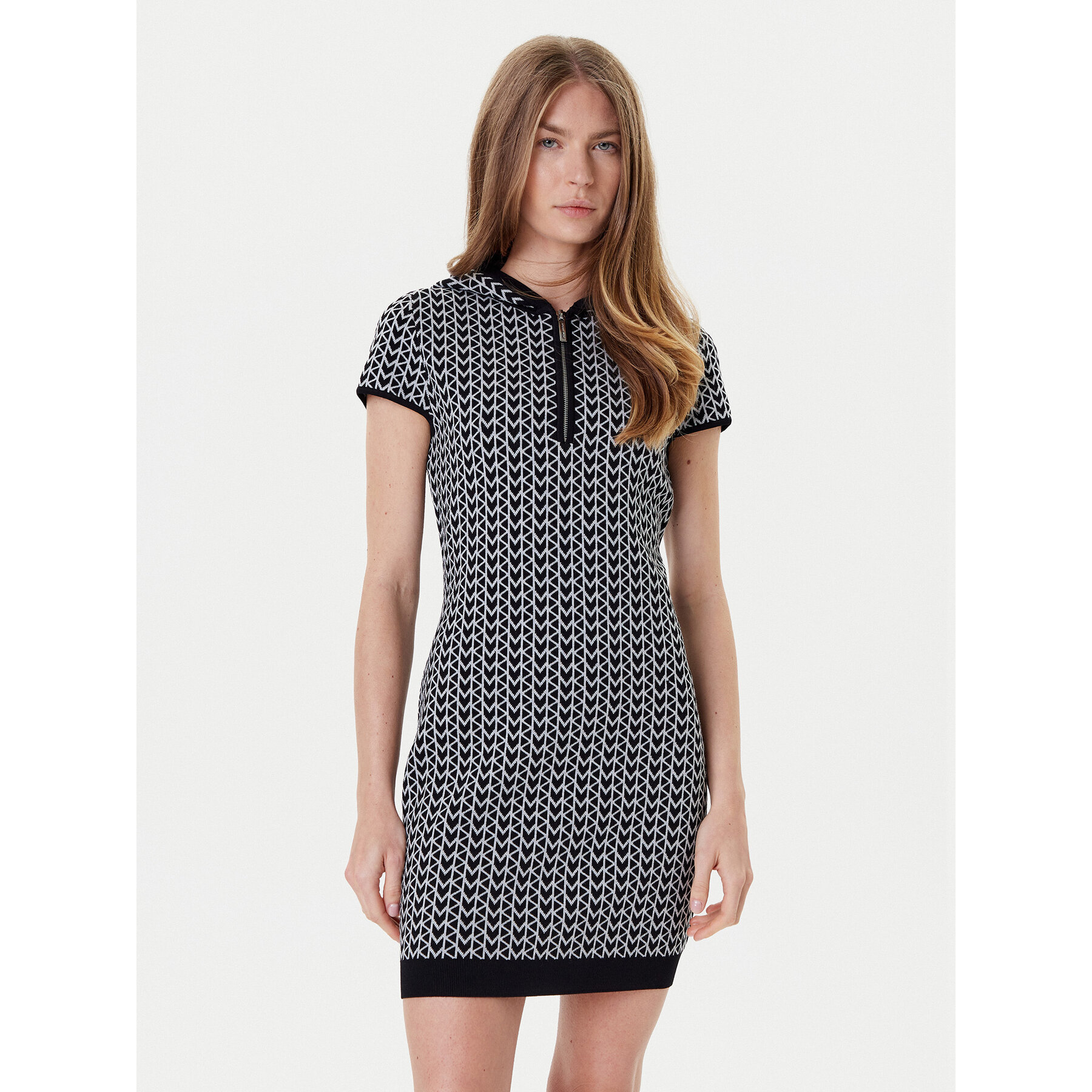 MICHAEL Michael Kors Strickkleid MT5834LHQG Grau Regular Fit