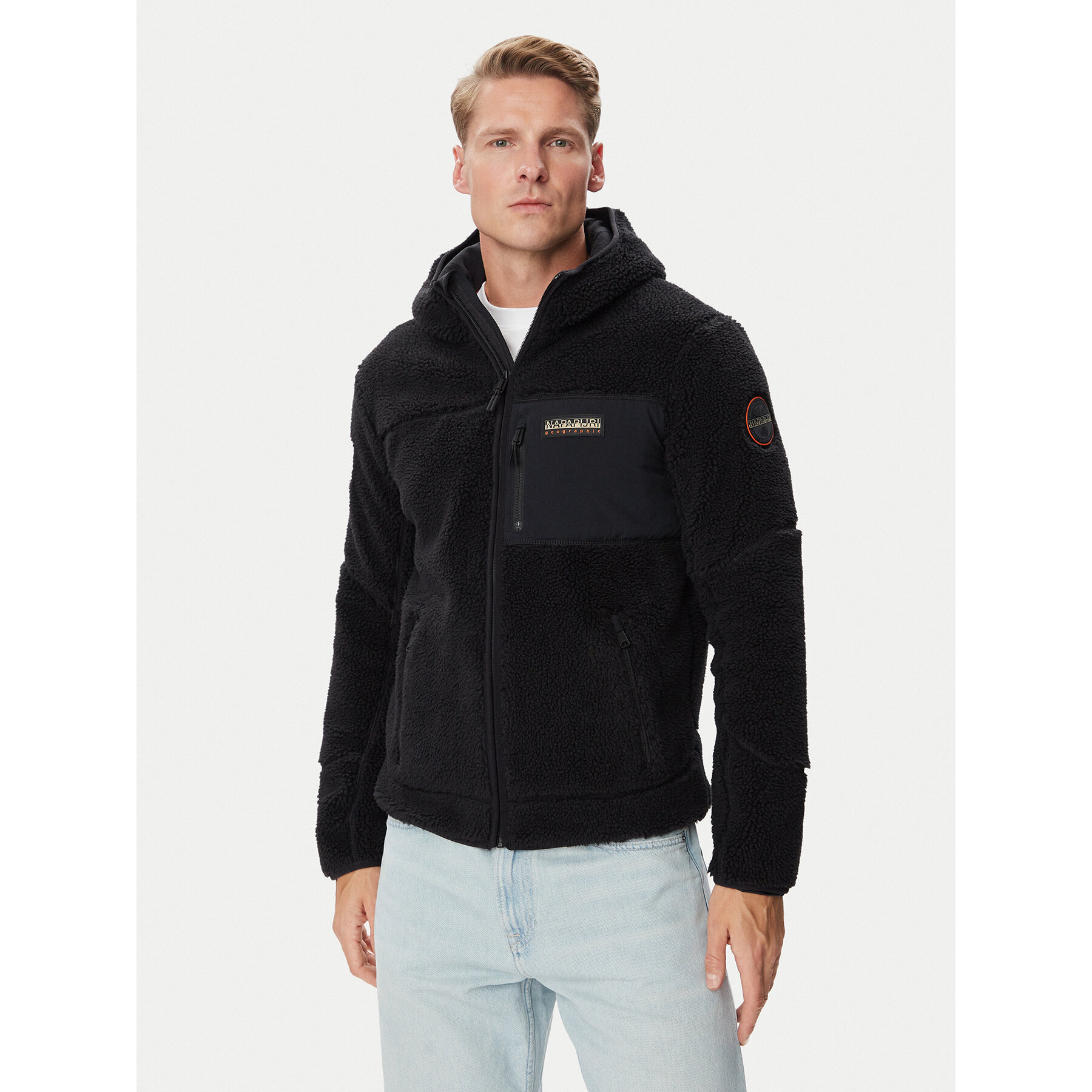 Napapijri Fleecejacke YupikNP0A8AZX Schwarz Regular Fit