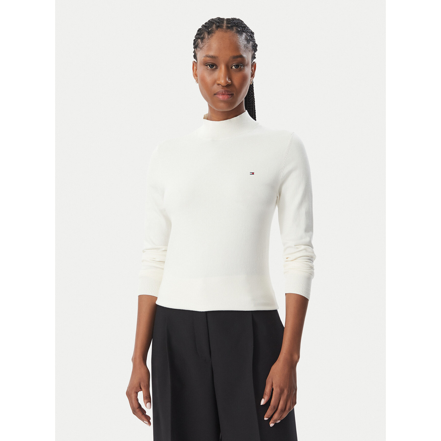Tommy Hilfiger Pullover WW0WW51383 Creme Slim Fit