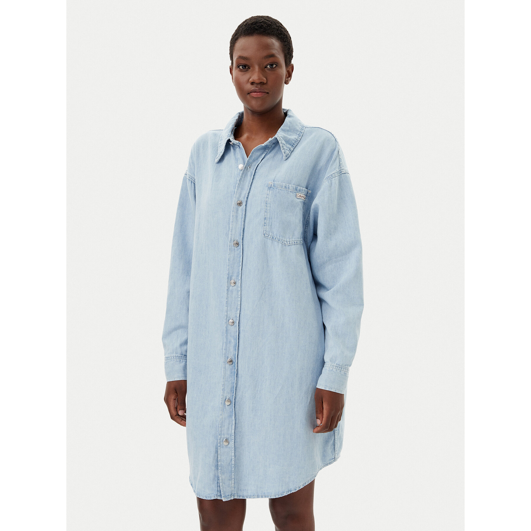 Calvin Klein Jeans Jeanskleid J20J225172 Blau Relaxed Fit