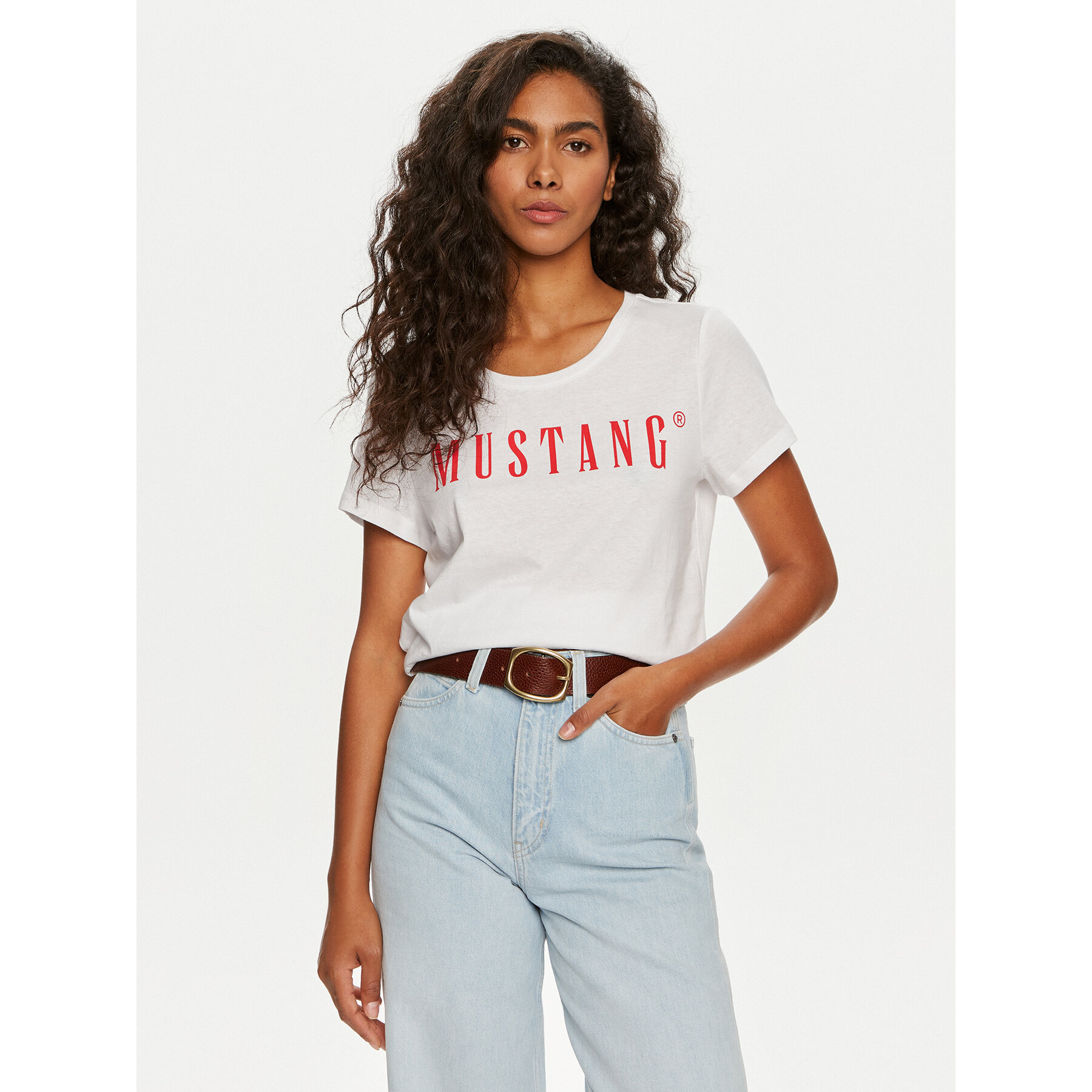 Mustang T-shirt Alma 1013933 Bianco Regular Fit