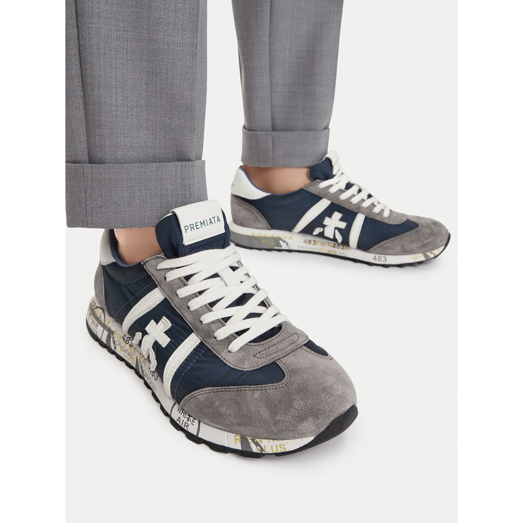 Sneakersy Premiata Lucy 7089 Tmavomodrá