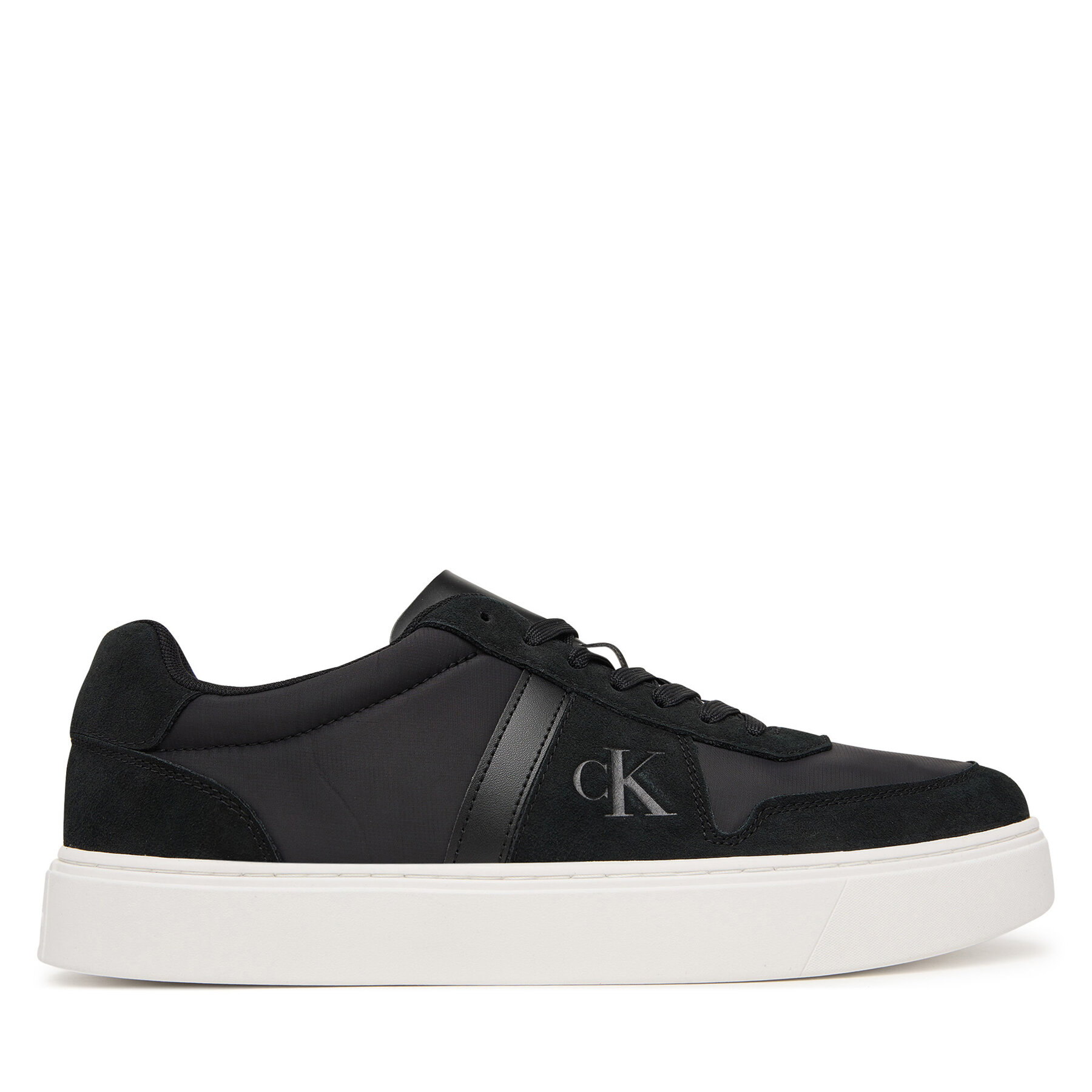 Сникърси Calvin Klein Mixed Texture Lace Up Cupsole Trainers YM0YM01395 Черен