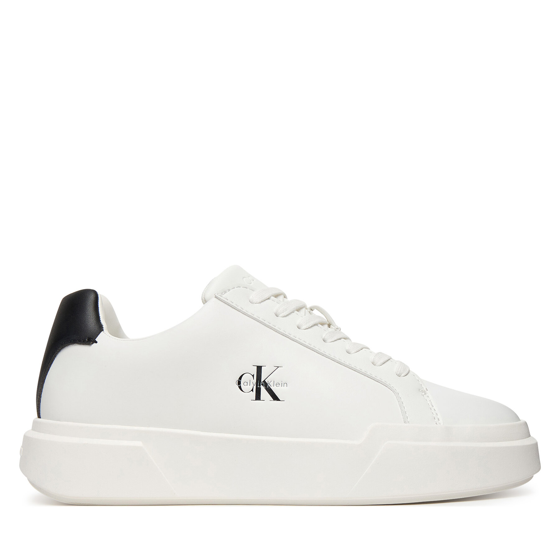 Superge Calvin Klein Chunky Cupsole Laceup Lth Ml YW0YW01947 Bela