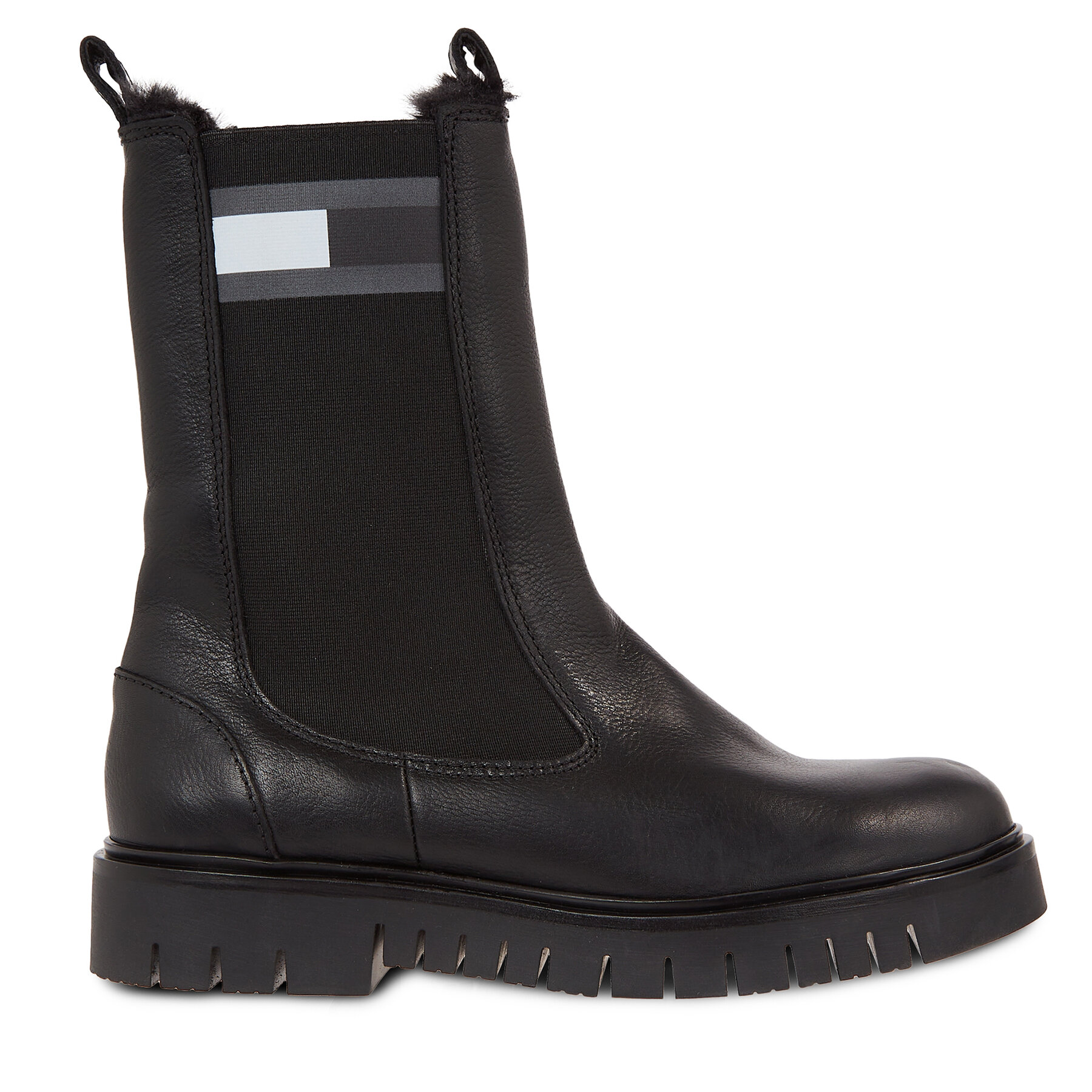 Damskie Sztyblety Tommy Jeans, Rozmiar 36 Czarny Tjw Warmlined Chelsea Boot EN0EN02313
